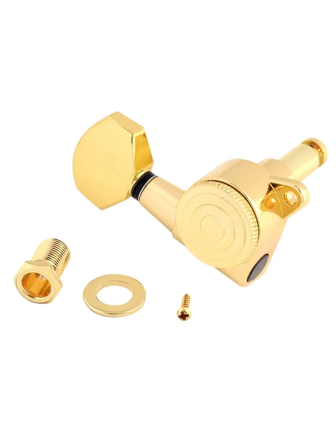 Bogart Locking Guitar String Tuning Pegs Sealed Machine Heads Tuners Tuning Keys 6 In Line for Right Handed Electric Guitar or Acoustic Guitar Gold., TP 21-GD-6R - Image 3