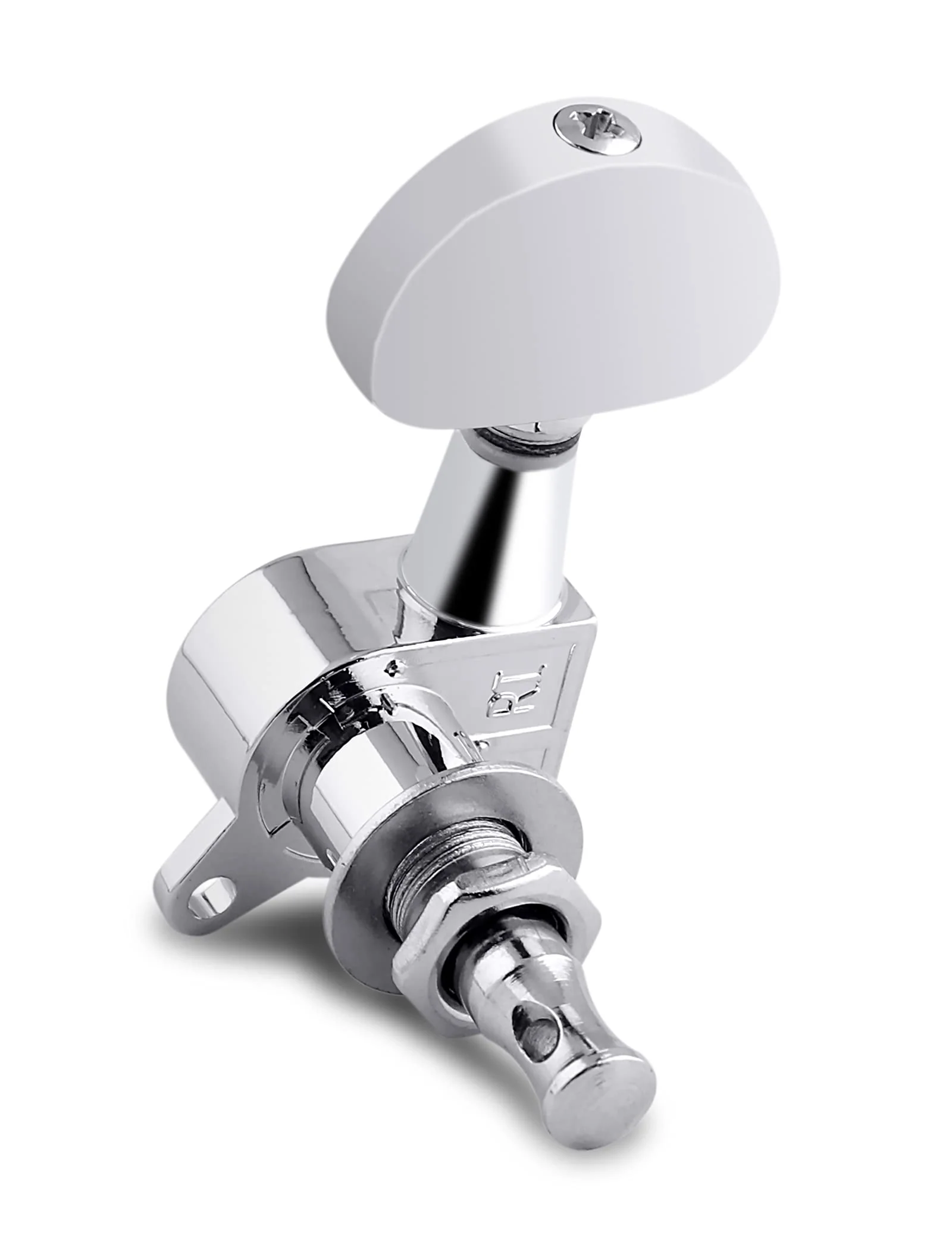 Bogart Sealed String Tuning Pegs Tuning Machines Grover Machine Heads Tuners Tuning Keys 6 In Line for Right Handed Acoustic Guitar or Electric Guitar Half Round Head Chrome., (TP 02-CR-6R) - Image 3