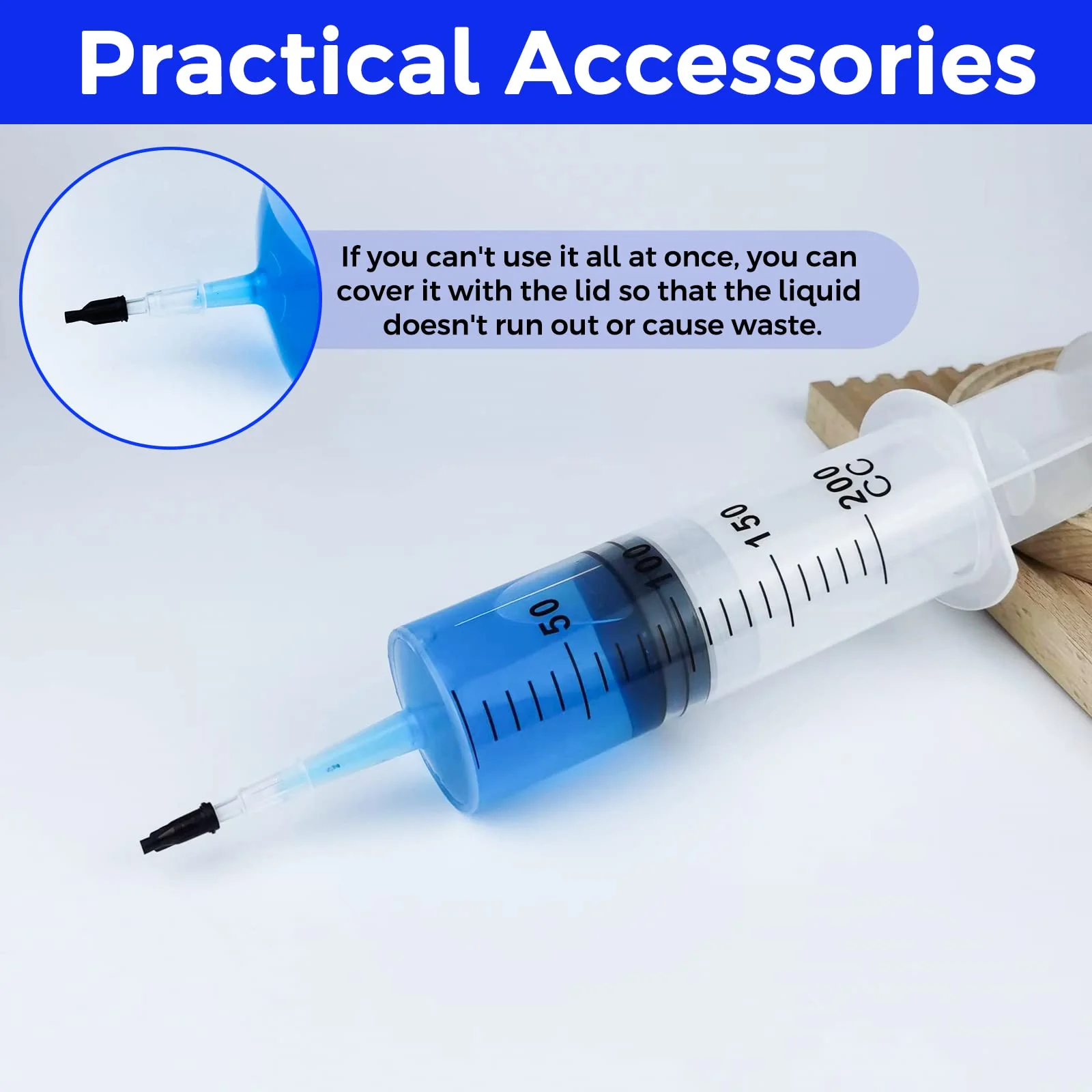 Bohoray Large Syringe 200 ml + 10 ml, Reusable Liquid Syringe with Catheter, Plastic Syringe Dosing Syringe with Cleaning Brush for Scientific Laboratories, Garden Watering, Industry 200ml 1 - Image 3