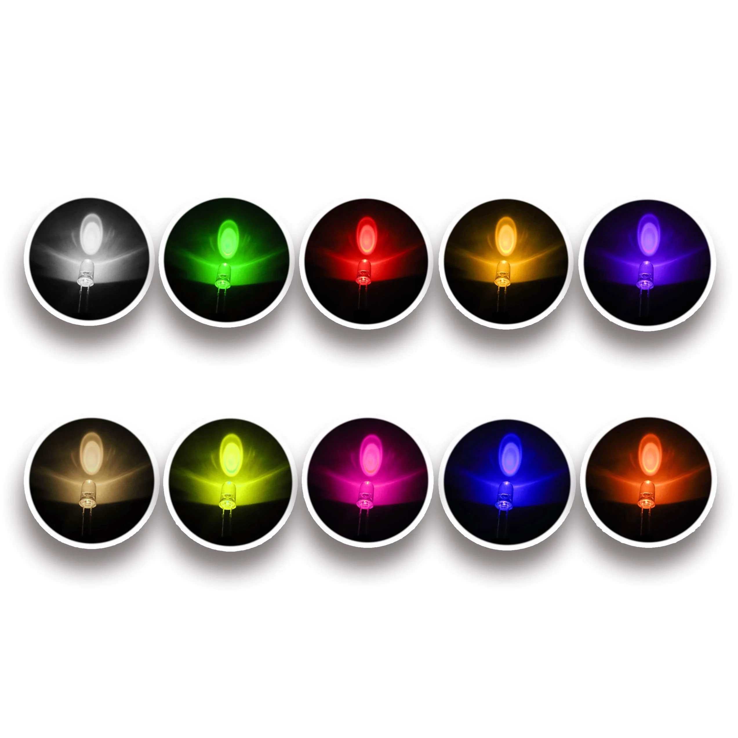 BOJACK 10 Colours 400 Pieces 3mm Lamp Diodes Assortment Kit Pack (Transparent, 2V - 3.2V, 20mA) Light Bulbs Electronic Components 3mm Light Emitting Diodes - Image 4