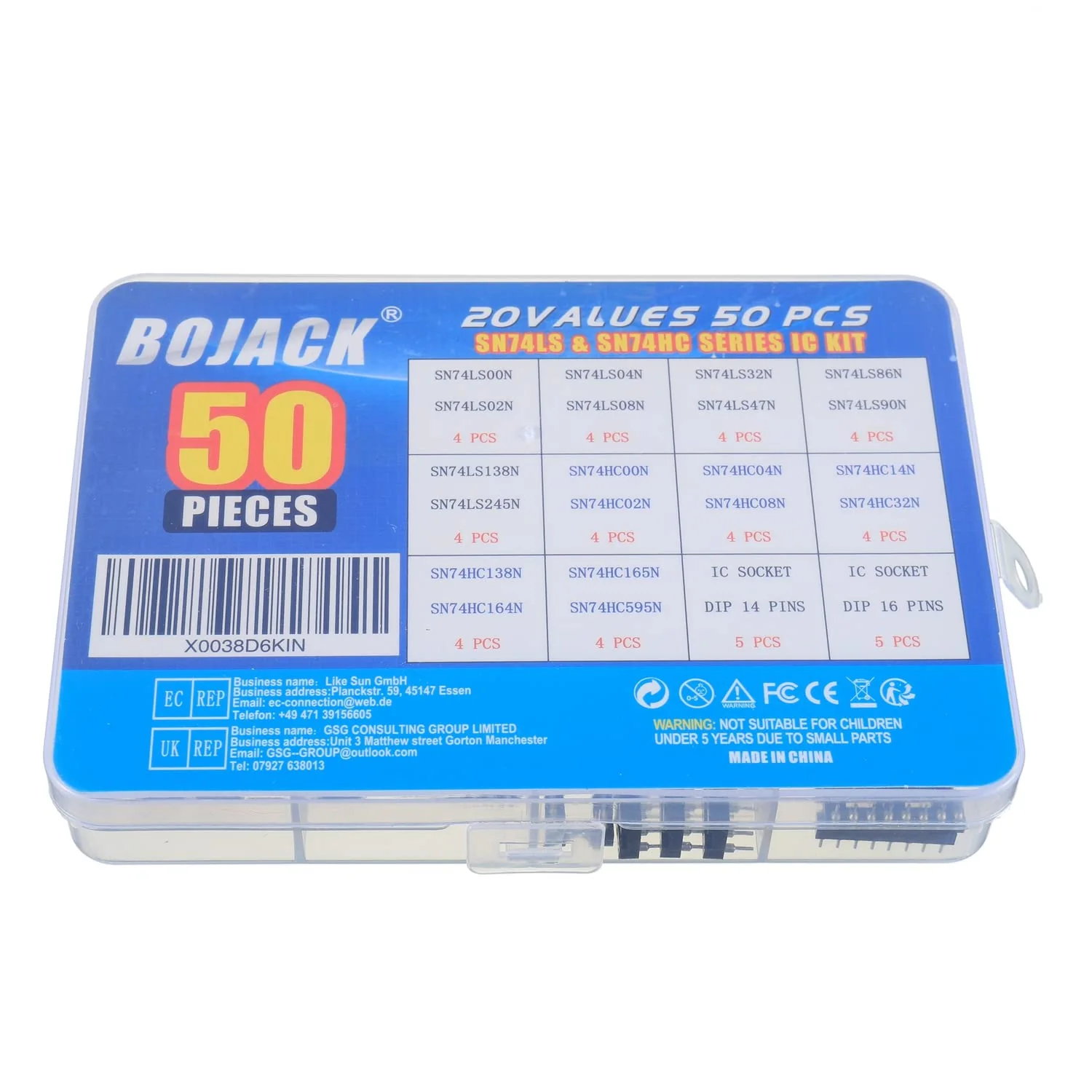 BOJACK 20 Values 50pcs SN74LS and SN74HC Series Low Power Logic IC Chip Assortment Kit for IC Chip Work - Image 5