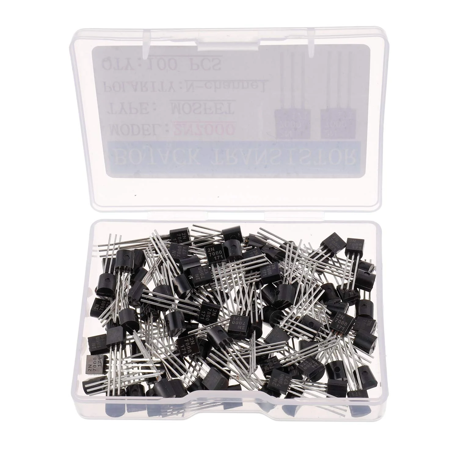 BOJACK 2N7000 MOSFET Transistor 200mA 60V N-Channel Feld Effect Transistor TO-92 (Pack of 100) - Image 2
