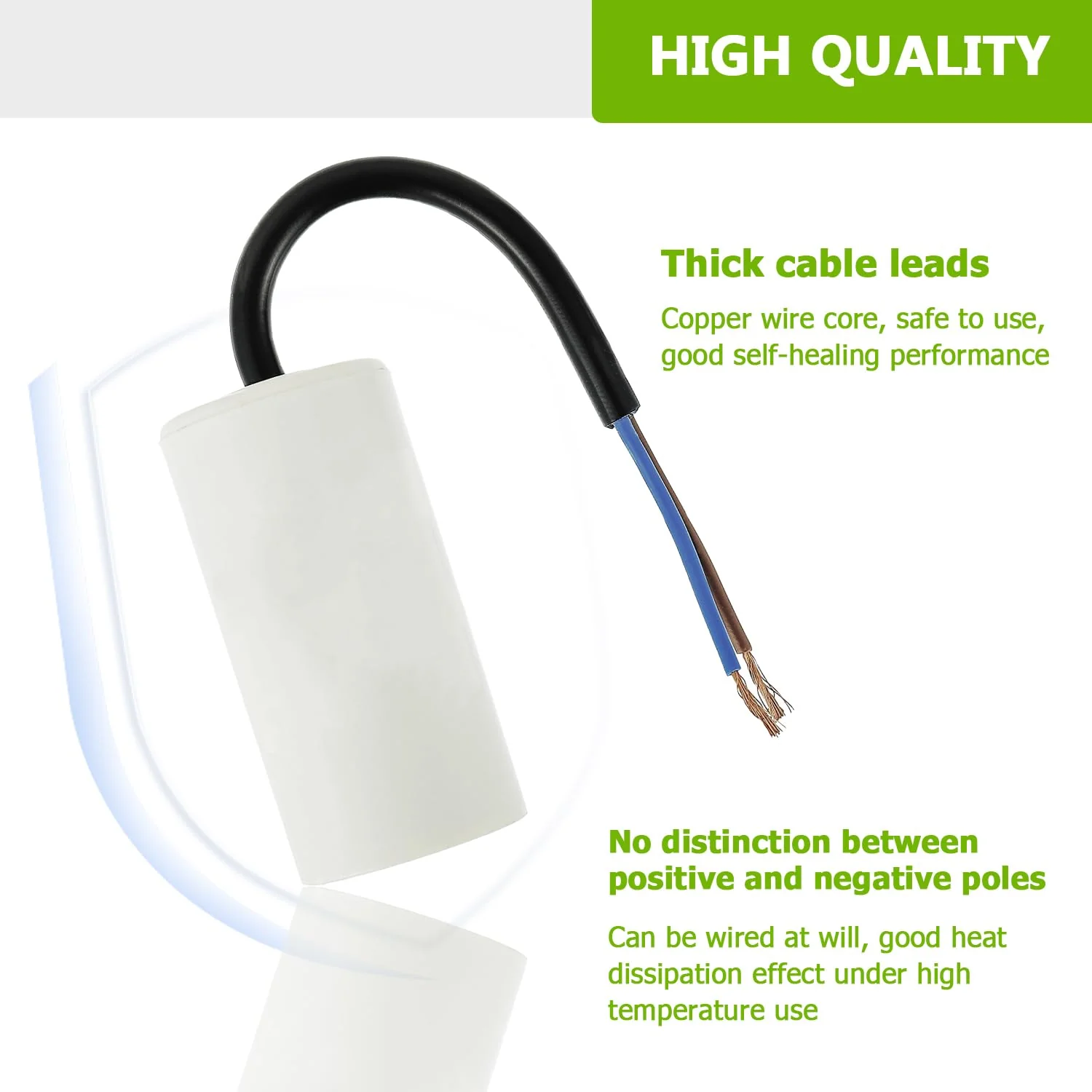 BOJACK CBB60 30uF 450V 50/60HZ Starting Capacitor, SH Motor Operating Capacitor, AC Motor Capacitor, with Wire - Image 4