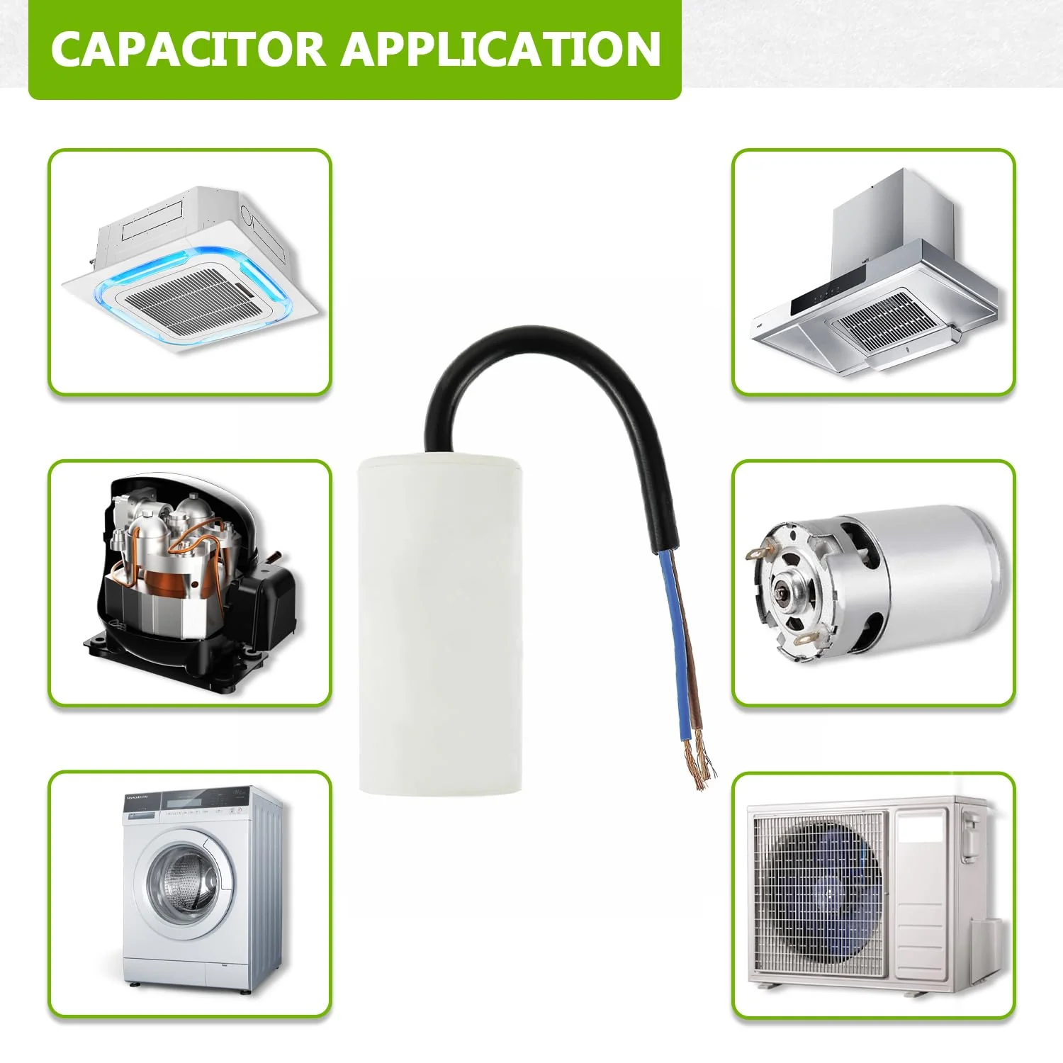 BOJACK CBB60 30uF 450V 50/60HZ Starting Capacitor, SH Motor Operating Capacitor, AC Motor Capacitor, with Wire - Image 5