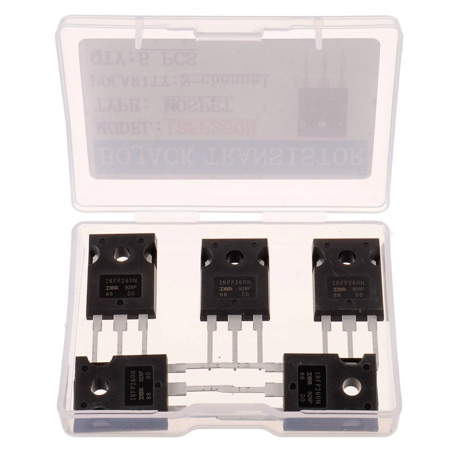 BOJACK IRFP260 MOSFET Transistors IRFP260N 50A 200V N-Channel Power MOSFET IRFP260NPBF TO-247AC (Pack of 5) - Image 2
