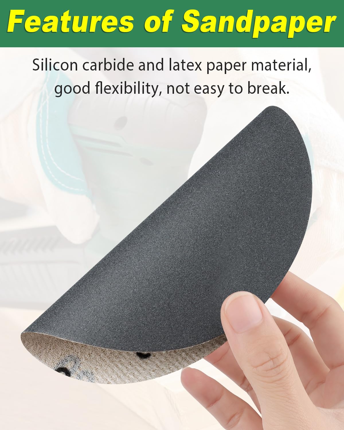Bolatus Pack of 5 Sandpaper 125 mm Velcro, Grit 2000 Wet Dry Sanding Discs Round Random Orbital Sanders Sanding Sheets for Car Metal Wood Pack of 5 2000 grit - Image 4