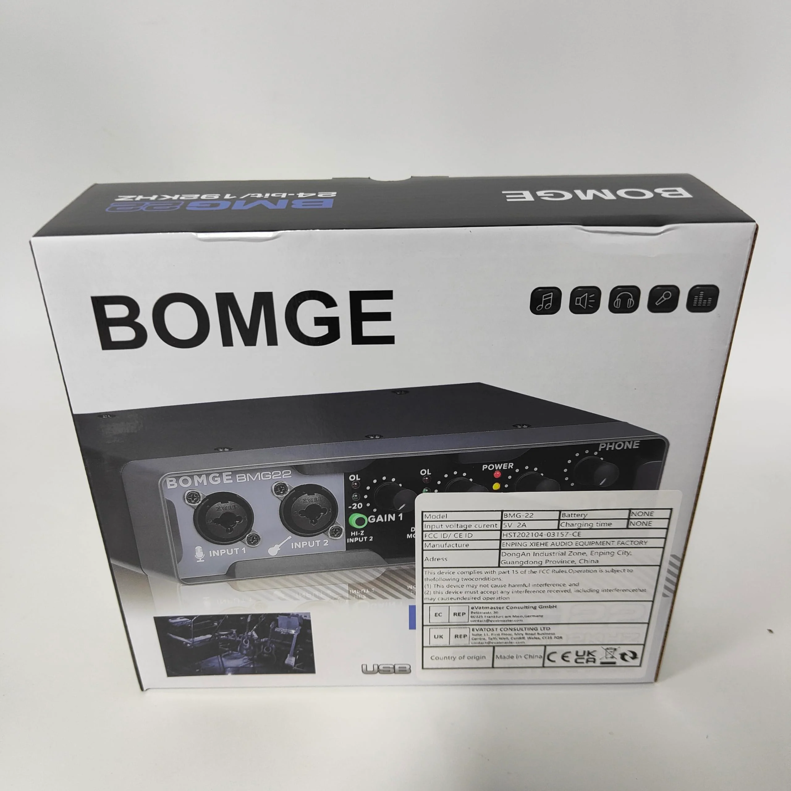 BOMGE USB Audio Interface(32bit/192 kHz) with XLR,phantom power,Direct Monitoring,Loopback for PC Recording,Streaming,Guitarist,Vocalist and Podcasting - Image 9
