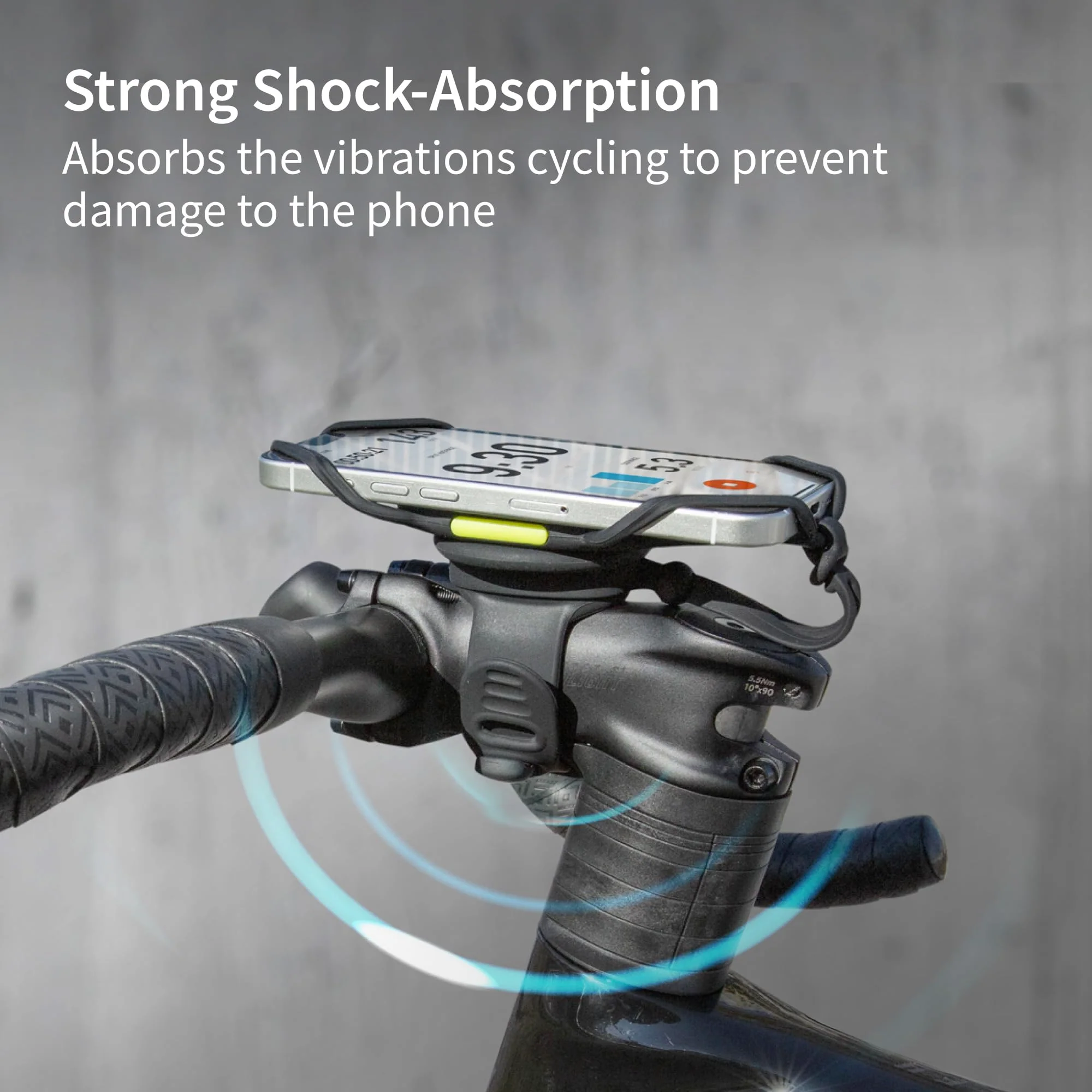 Bone Bike Tie Connect Kit 2 Magnetic, Quick Release 360° Rotation Universal Road Bike Phone Mount for Stem & Handlebar, Fits 4.7"-7.2" Phones iPhone 15 Pro Max/Plus, 14 Pro Max, Samsung S24, and More - Image 3
