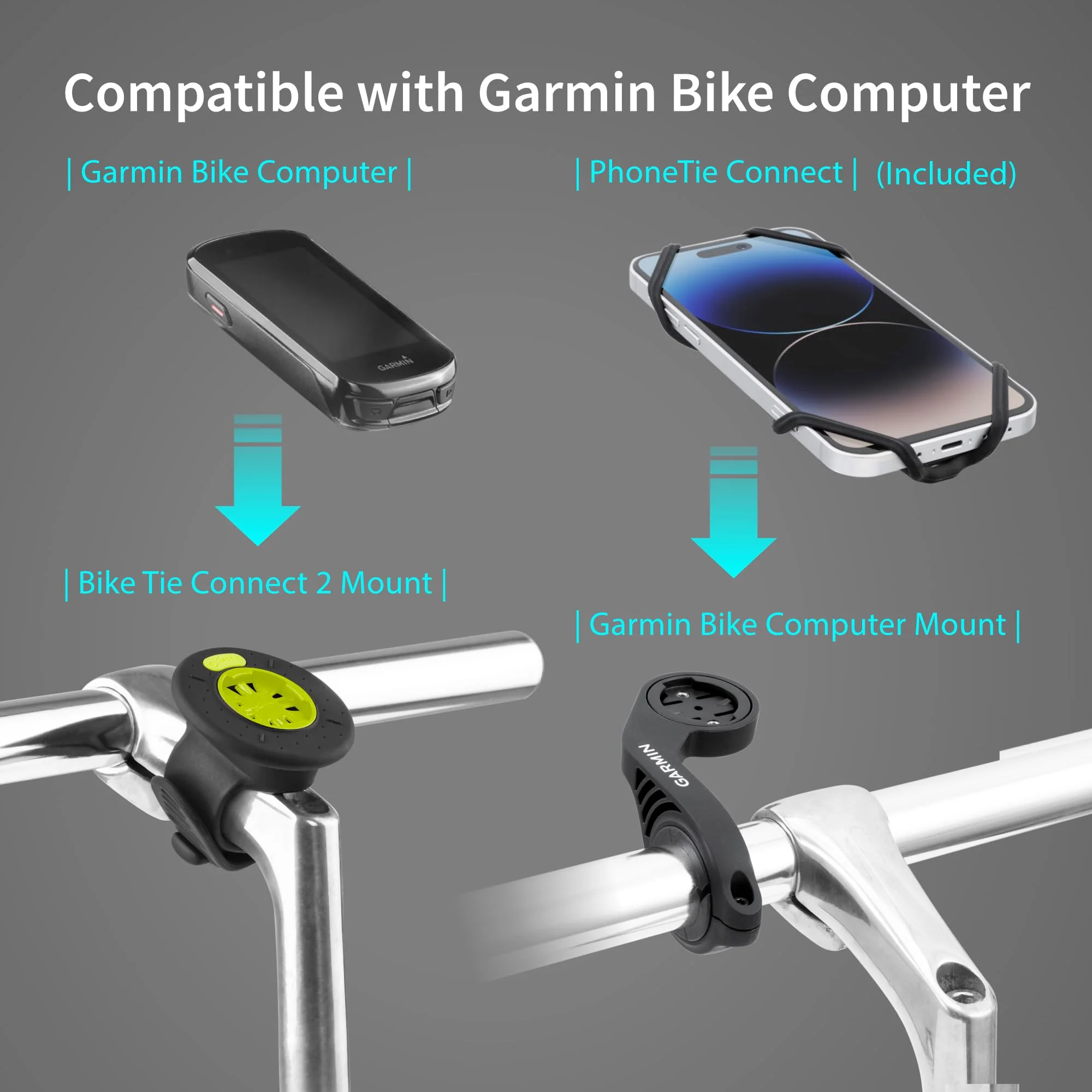 Bone Bike Tie Connect Kit 2 Magnetic, Quick Release 360° Rotation Universal Road Bike Phone Mount for Stem & Handlebar, Fits 4.7"-7.2" Phones iPhone 15 Pro Max/Plus, 14 Pro Max, Samsung S24, and More - Image 6
