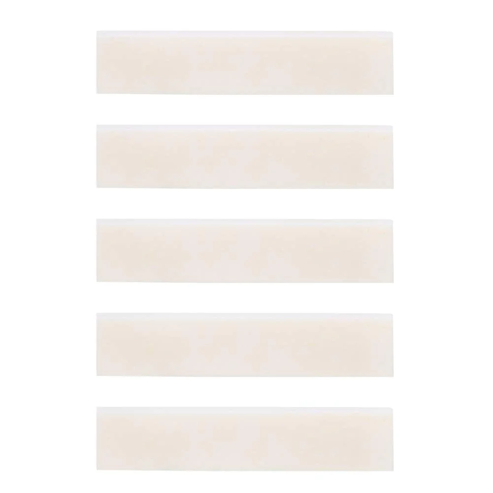 Bone Guitar Nuts Blank, DIY Blank Buffalo Bone Nut String Pillow for Classical Electric Acoustic Guitar Buffalo Bone Nut or Saddle Blank Replacement Part, 2 x 0.2 x 0.4in (5 Pcs) 5 Pcs - Image 5