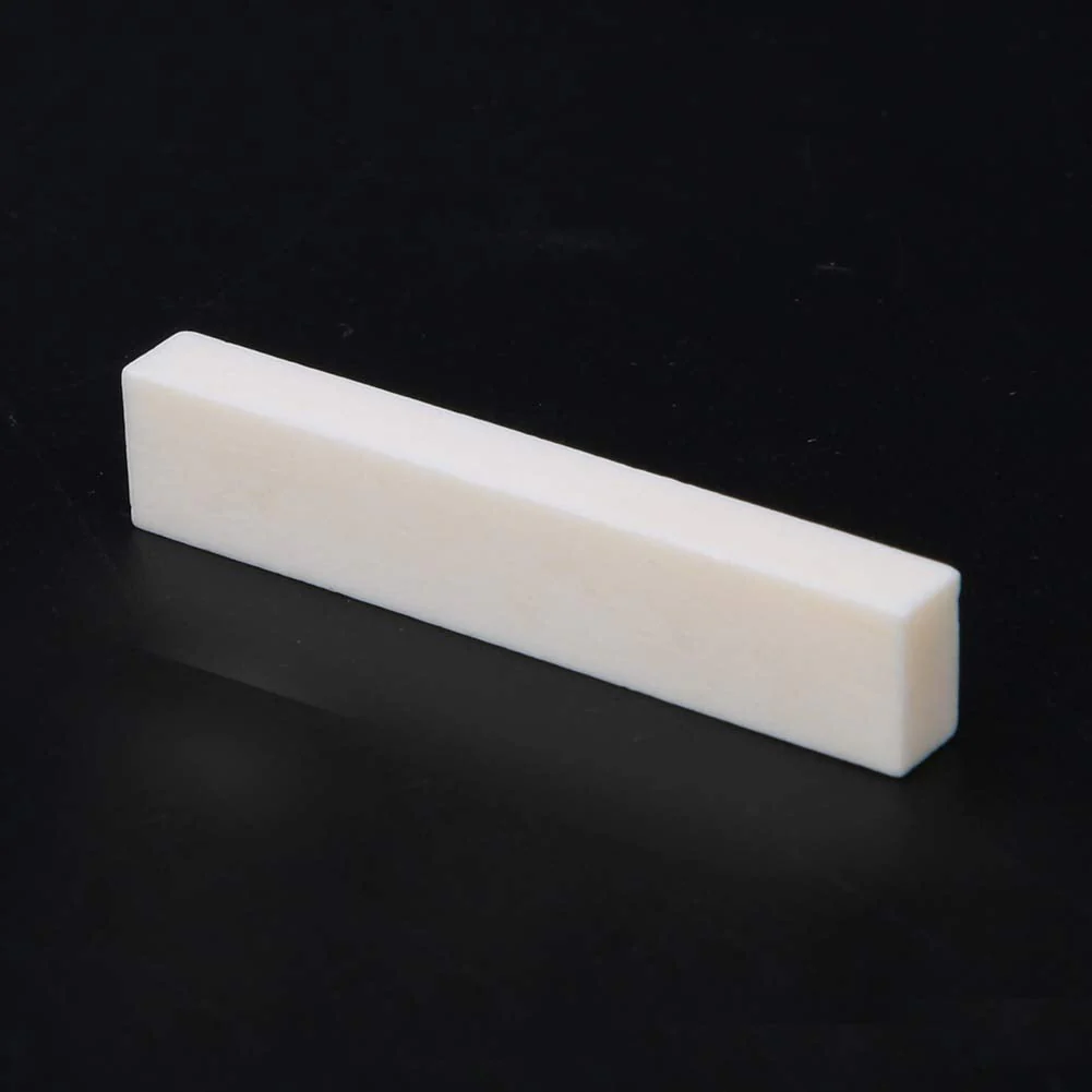 Bone Guitar Nuts Blank, DIY Blank Buffalo Bone Nut String Pillow for Classical Electric Acoustic Guitar Buffalo Bone Nut or Saddle Blank Replacement Part, 2 x 0.2 x 0.4in (5 Pcs) 5 Pcs - Image 9