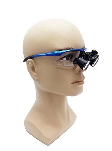 BoNew 2.5x420mm Portable Surgical Binoculars Magnifier Optical Glass + 3W LED Headlight Blue - Image 3