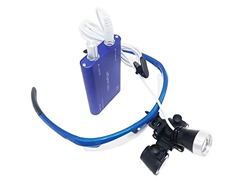 BoNew 2.5x420mm Portable Surgical Binoculars Magnifier Optical Glass + 3W LED Headlight Blue - Image 5