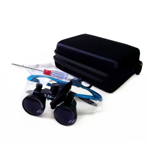 BONEW Binoculars Magnifier 2.5X Magnifier 420mm Working Distance Blue Glass Lens Plastic Frame with Anti-Fog DY-101 Practical Protective Case - Image 2