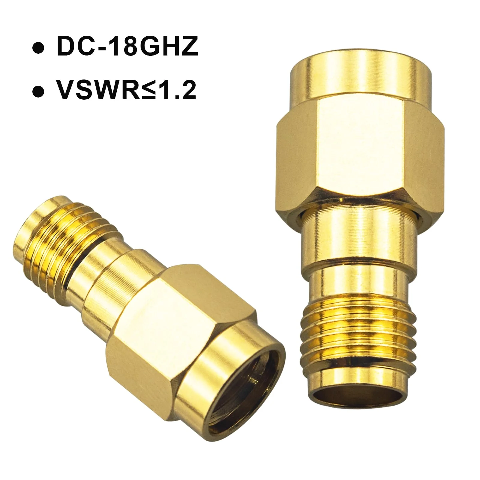 Boobrie High SMA Female to RP SMA Male DC-18GHz Gold Plated Adapter RP-SMA Male to SMA Female SMA Male to RP-SMA Connector for FPV Drone Signal Booster Wireless LAN Device Pack of 2 - Image 2
