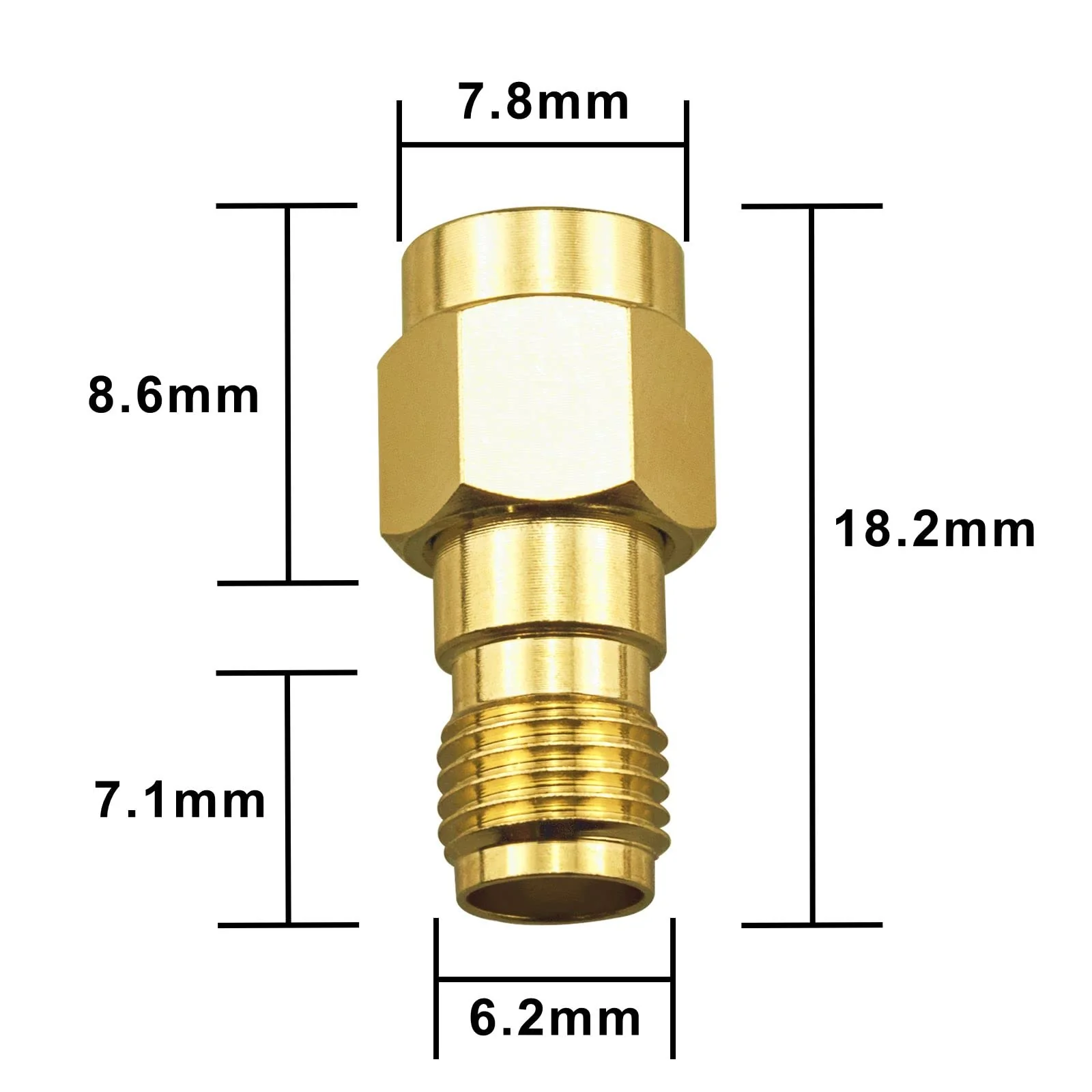Boobrie High SMA Female to RP SMA Male DC-18GHz Gold Plated Adapter RP-SMA Male to SMA Female SMA Male to RP-SMA Connector for FPV Drone Signal Booster Wireless LAN Device Pack of 2 - Image 6