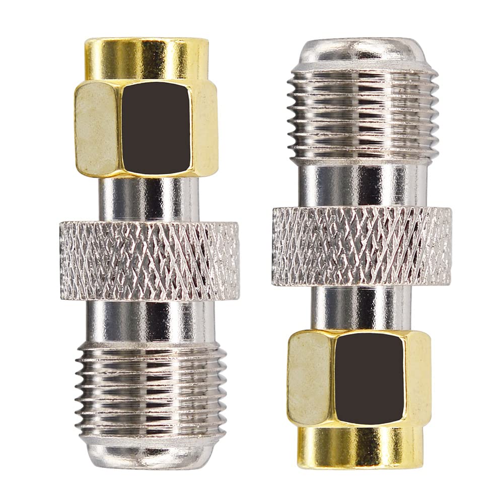 Boobrie SMA to F Coaxial Adapter SMA Male to F Female Coaxial Cable Plug Adapter for LAN/LMR Radio Antenna Devices/RF Coaxial Cable/WiFi Radios External Antenna Pack of 2 - Image 5