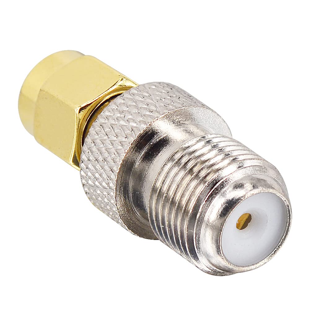 Boobrie SMA to F Coaxial Adapter SMA Male to F Female Coaxial Cable Plug Adapter for LAN/LMR Radio Antenna Devices/RF Coaxial Cable/WiFi Radios External Antenna Pack of 2 - Image 6