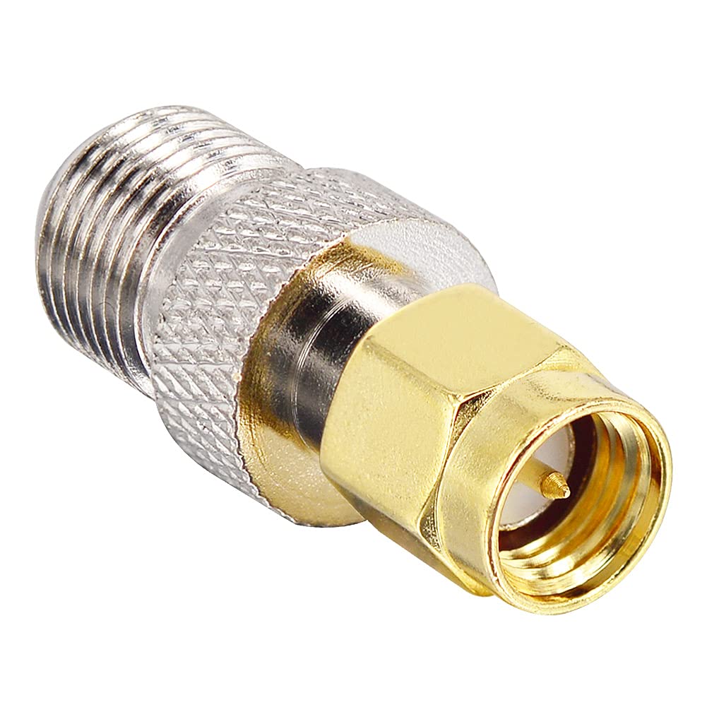 Boobrie SMA to F Coaxial Adapter SMA Male to F Female Coaxial Cable Plug Adapter for LAN/LMR Radio Antenna Devices/RF Coaxial Cable/WiFi Radios External Antenna Pack of 2 - Image 7