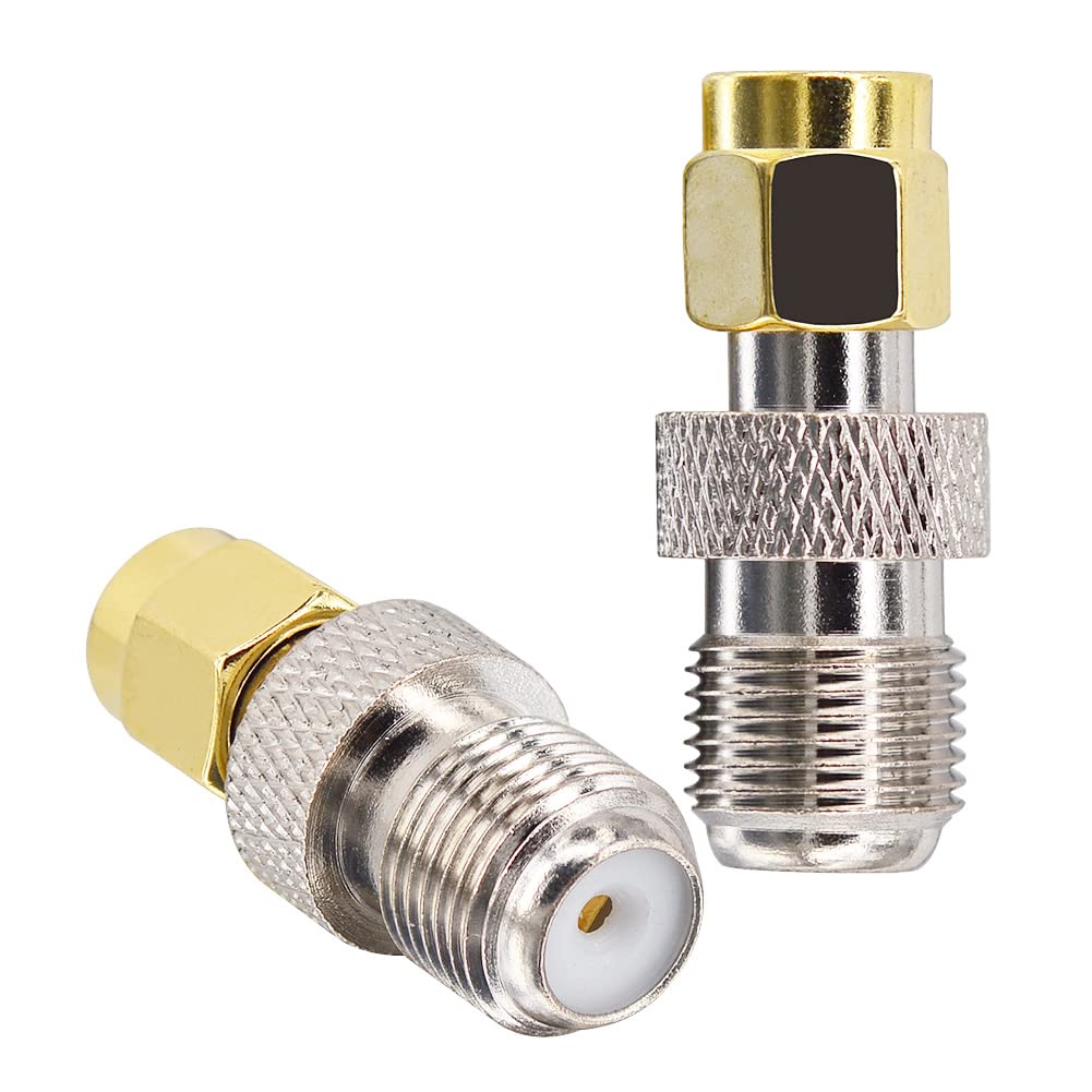 Boobrie SMA to F Coaxial Adapter SMA Male to F Female Coaxial Cable Plug Adapter for LAN/LMR Radio Antenna Devices/RF Coaxial Cable/WiFi Radios External Antenna Pack of 2 - Image 8