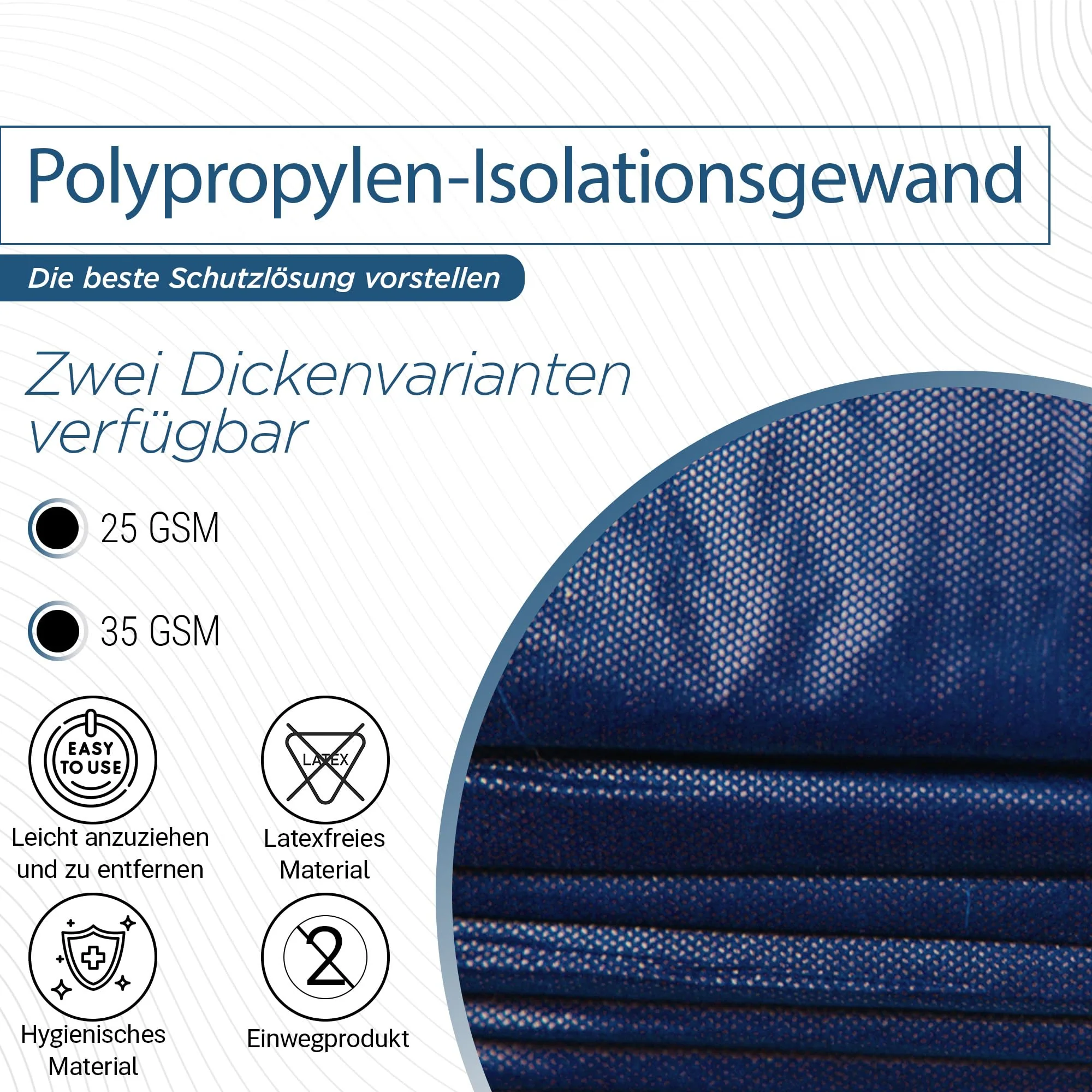 BORNOVA - Protective gown, work coat, disposable apron, fleece, sterile (25 GSM, 10) 25 GSM - Image 2