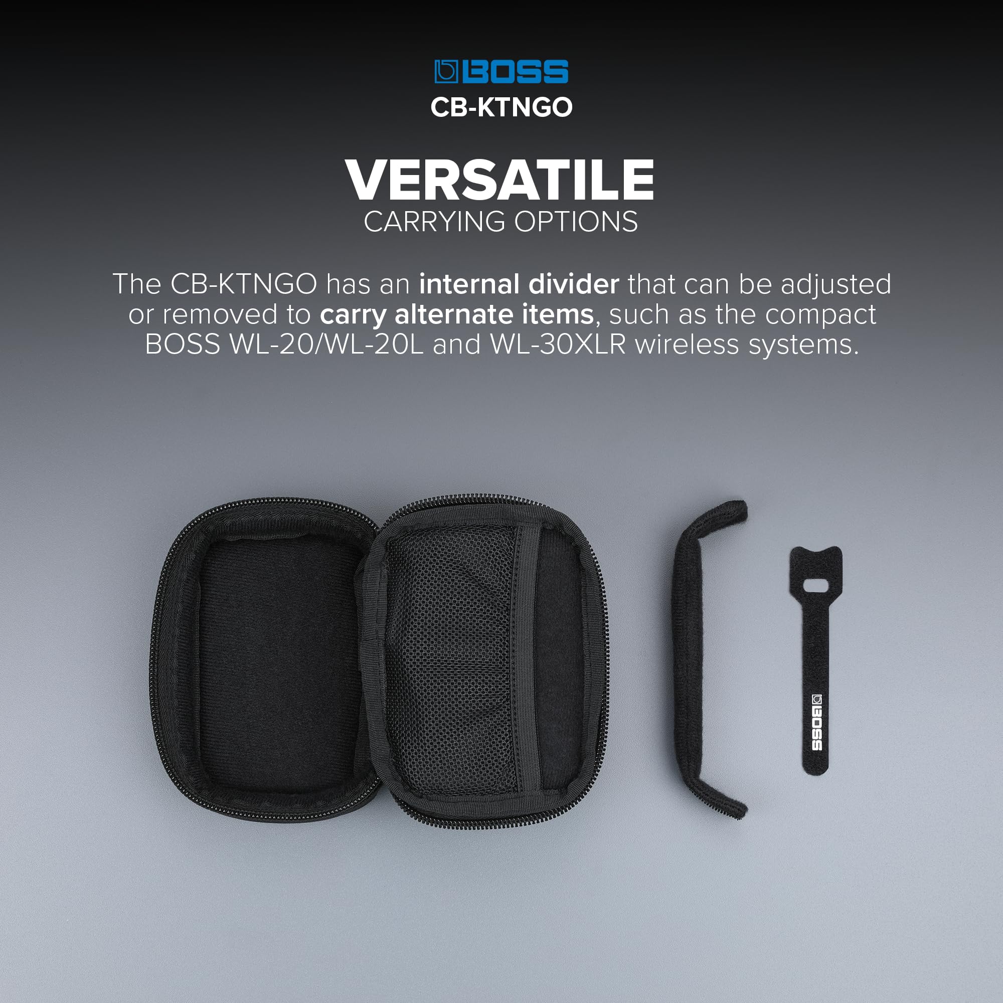 BOSS CB-KTNGO Carrying Pouch | Custom Pouch for KATANA:GO | Fits Charging Cable, Earbuds, & Other Small Accessories - Image 4