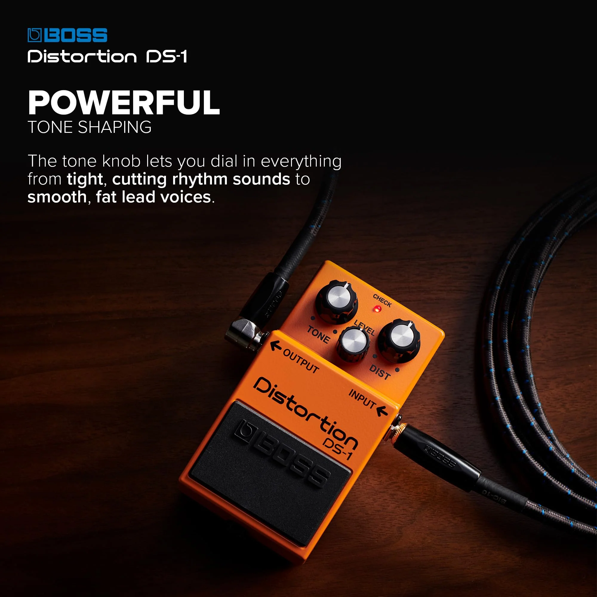 BOSS DS-1 Distortion | Compact Distortion Pedal | The Benchmark in Guitar Distortion | Hard-edged Attack & Smooth Sustain | Wide Tone Range Single Mode Standard - Image 5