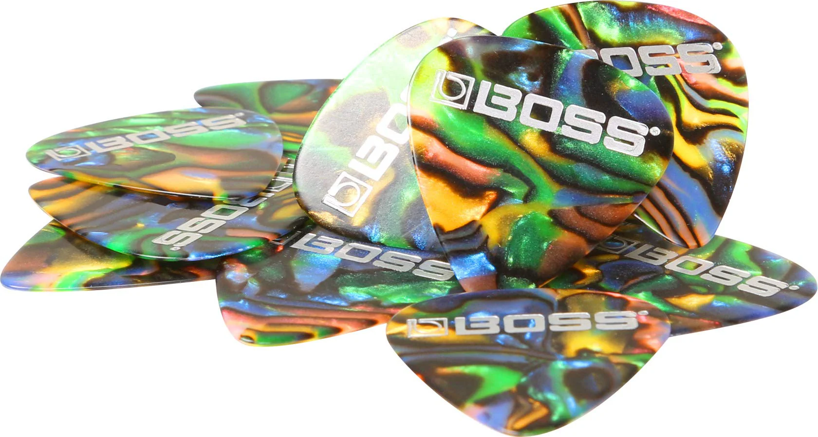 BOSS Guitar Picks (BPK-72-AT) Thin 72-pack Abalone - Image 2