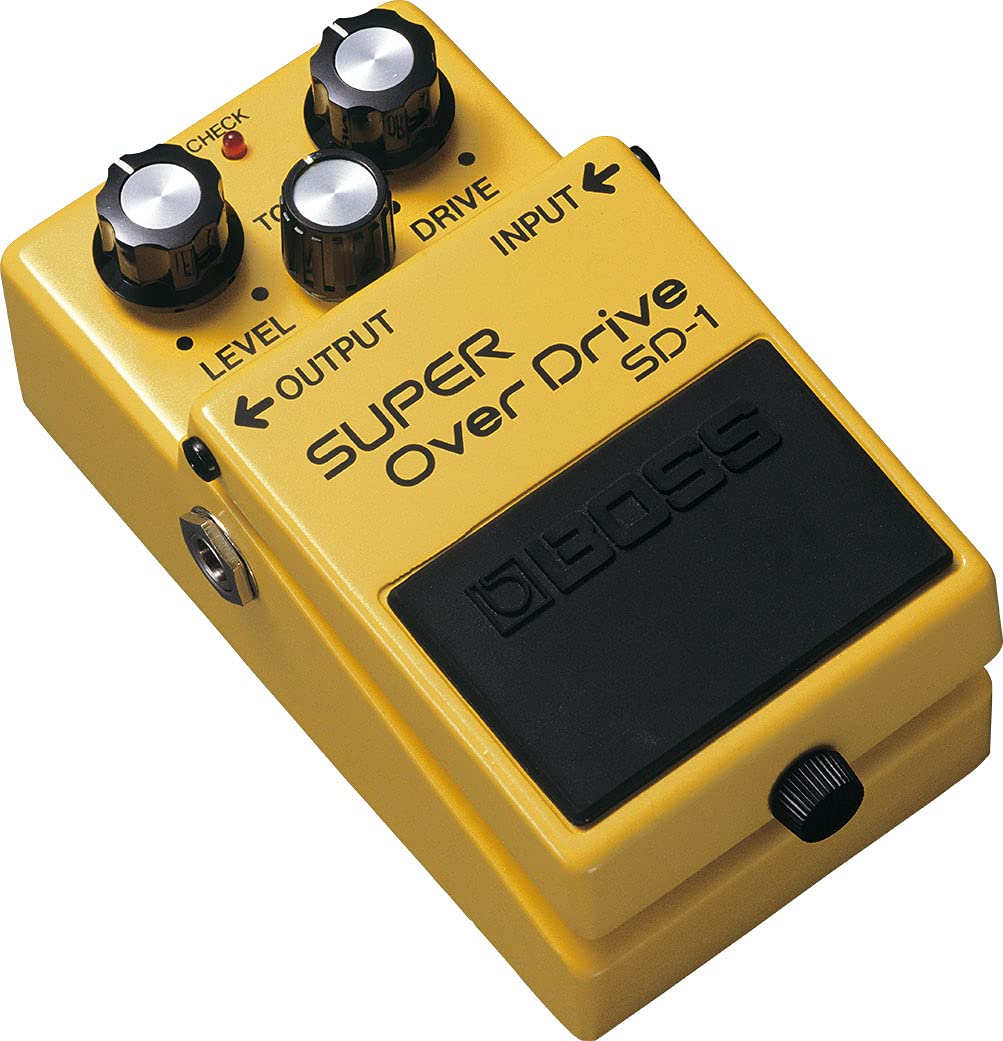 Boss SD-1 Super OverDrive Pedal Bundle with Gearlux Instrument Cable, Patch Cable, and Picks Bundle w/ Cable - Image 3