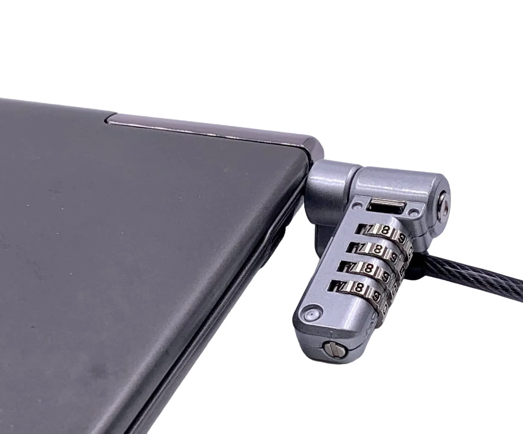 Bosvision Laptop Security Cable Lock, for 3 Security Slots (K Standard, Nano and Wedge) Combination, 6.5 feet (200cm) Ø4.5mm Stainless Steel Cable - Image 3