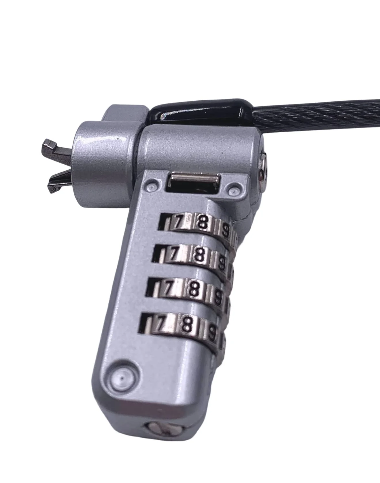 Bosvision Laptop Security Cable Lock, for 3 Security Slots (K Standard, Nano and Wedge) Combination, 6.5 feet (200cm) Ø4.5mm Stainless Steel Cable - Image 5