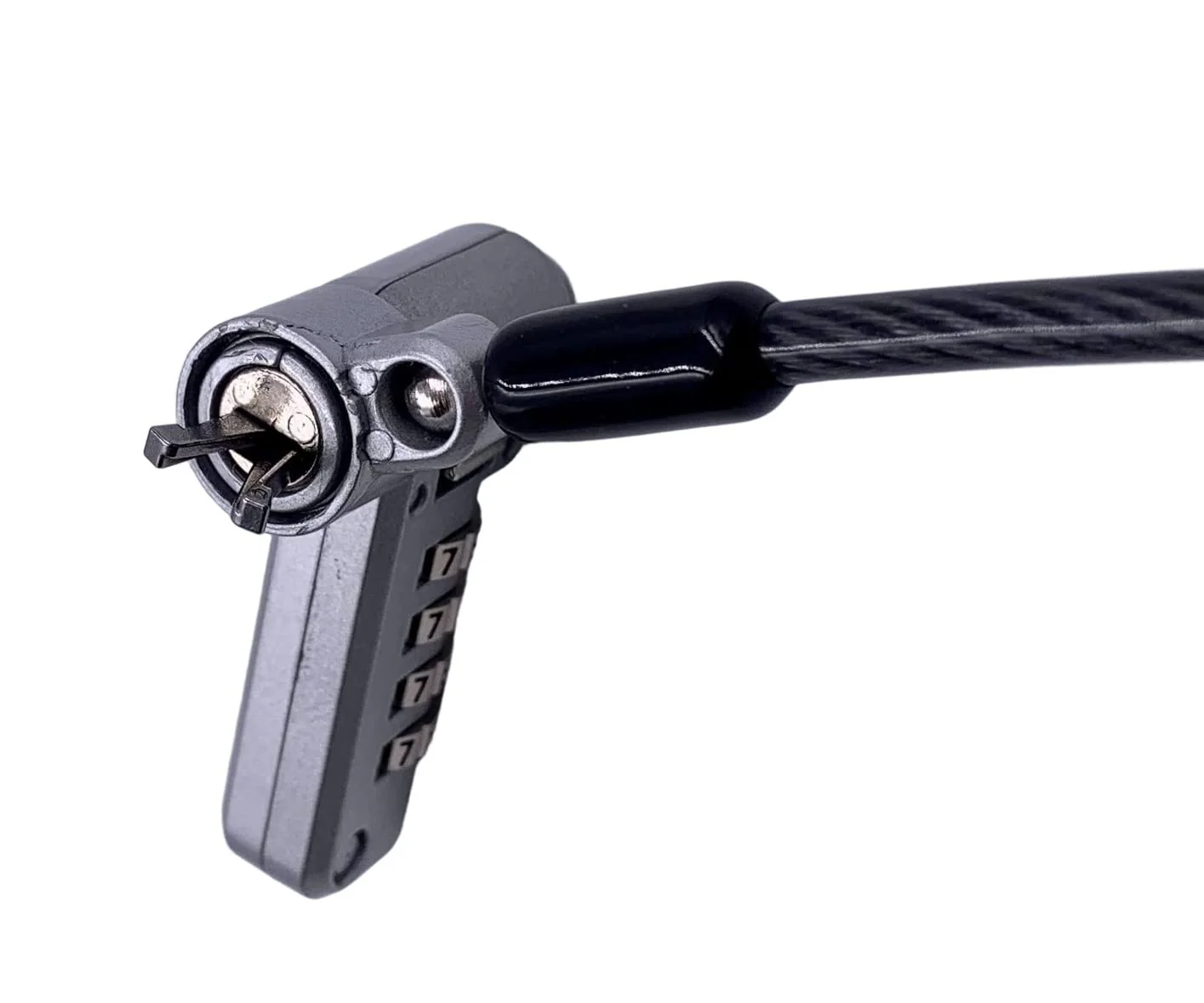 Bosvision Laptop Security Cable Lock, for 3 Security Slots (K Standard, Nano and Wedge) Combination, 6.5 feet (200cm) Ø4.5mm Stainless Steel Cable - Image 6