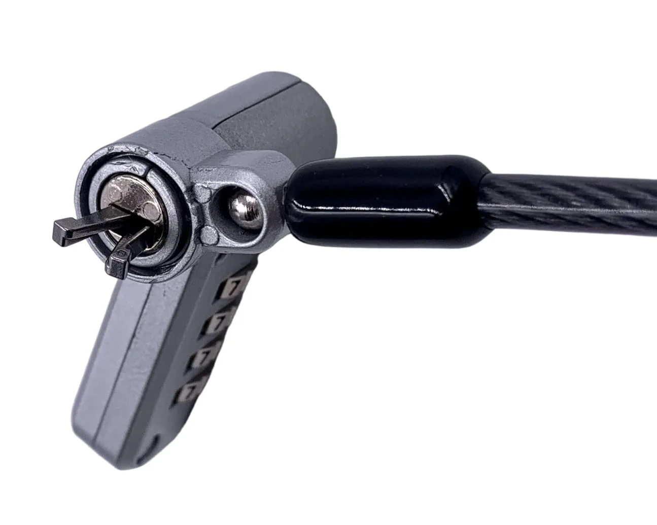 Bosvision Laptop Security Cable Lock, for 3 Security Slots (K Standard, Nano and Wedge) Combination, 6.5 feet (200cm) Ø4.5mm Stainless Steel Cable - Image 8