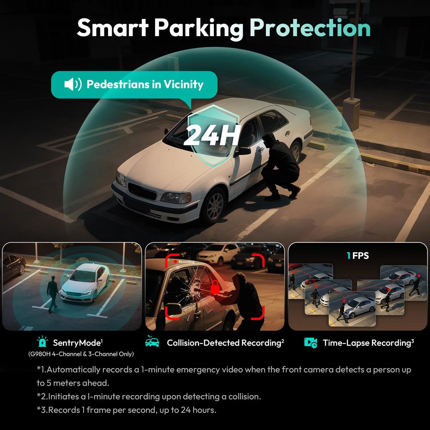 BOTSLAB Type C Hardwire Kit with Fuse Tap, Exclusive for BOTSLAB Dash Cam G980H / G980H Pro / G980H Multi-Channel, Supports Parking Mode, Includes Double-3 Fuses Tap G980H Fuse Tap Hardwire Kit - Image 2