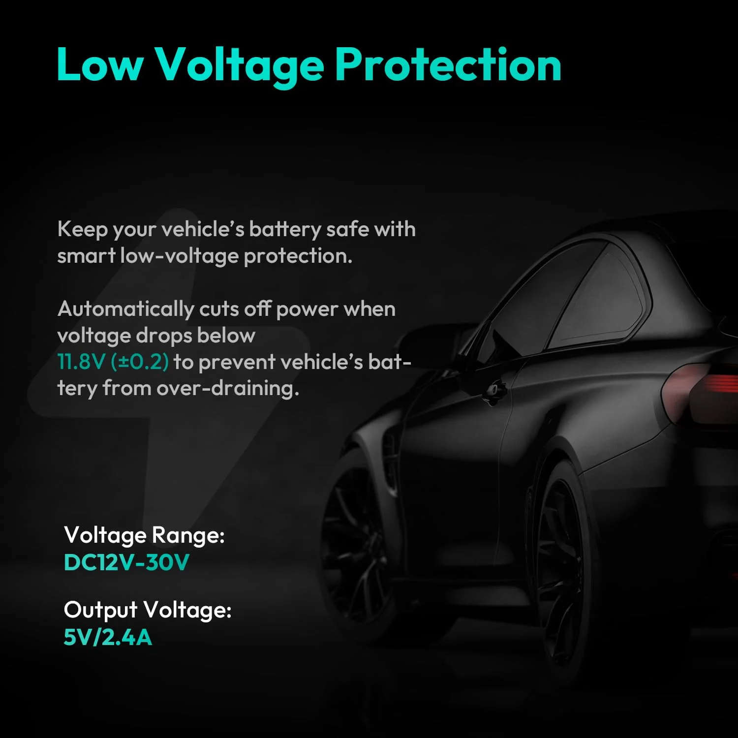 BOTSLAB Type C Hardwire Kit with Fuse Tap, Exclusive for BOTSLAB Dash Cam G980H / G980H Pro / G980H Multi-Channel, Supports Parking Mode, Includes Double-3 Fuses Tap G980H Fuse Tap Hardwire Kit - Image 4