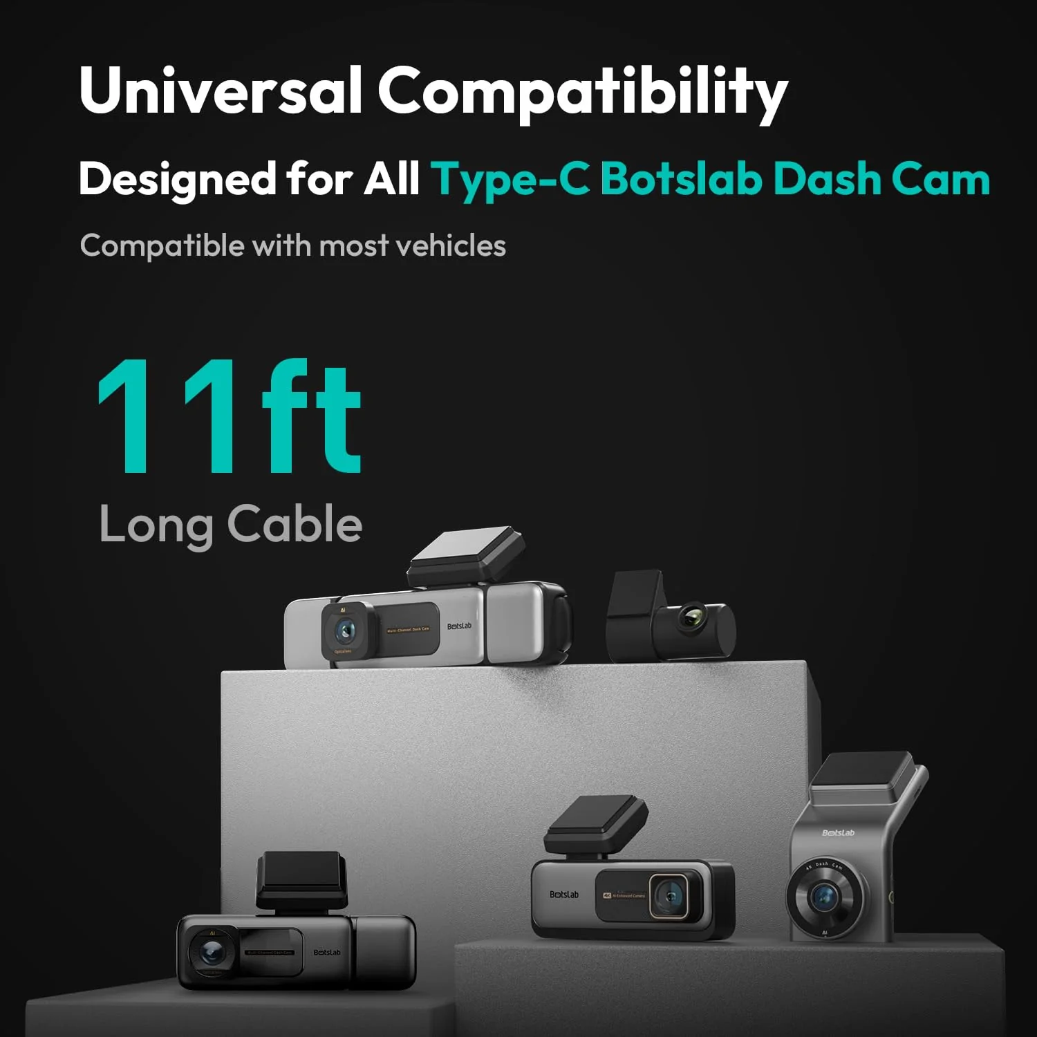 BOTSLAB Type C Hardwire Kit with Fuse Tap, Exclusive for BOTSLAB Dash Cam G980H / G980H Pro / G980H Multi-Channel, Supports Parking Mode, Includes Double-3 Fuses Tap G980H Fuse Tap Hardwire Kit - Image 6