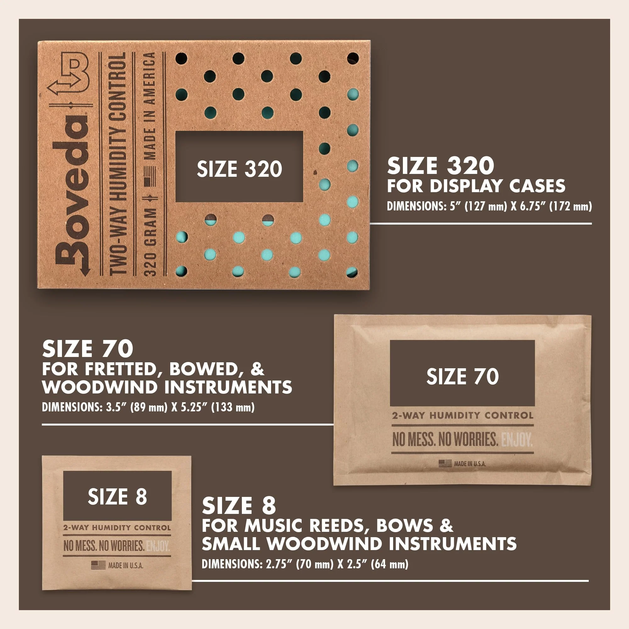 Boveda Music Large Starter Kit - (3) 49% RH Standard Boveda - Ideal Two-Way Humidty Control for MOST CLIMATES - For Guitars & Other Large Wooden Instruments Large Kit (2 Holders + 3 Humidity Packs) - Image 3