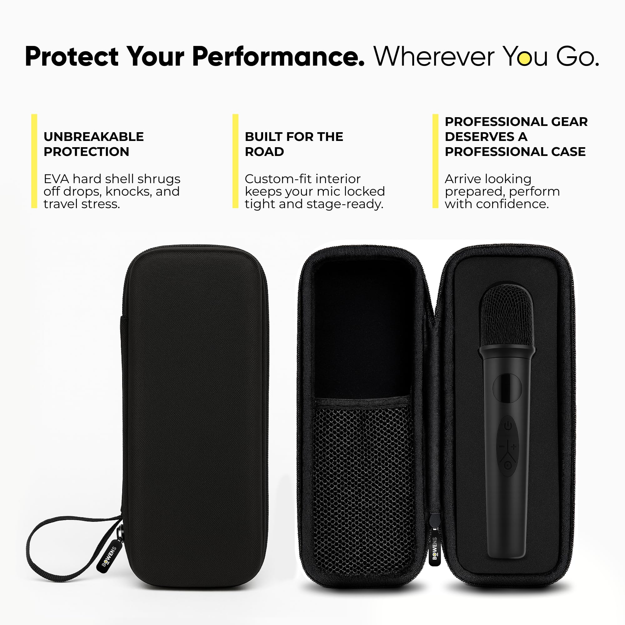 Bowens Wireless Microphone System – Karaoke Microphone Wireless with Receiver, Echo Control, LCD Display, USB-C Charging, 6.35mm Adapter – Cordless Mic for Singing, Speaking Parties, Events - Image 7