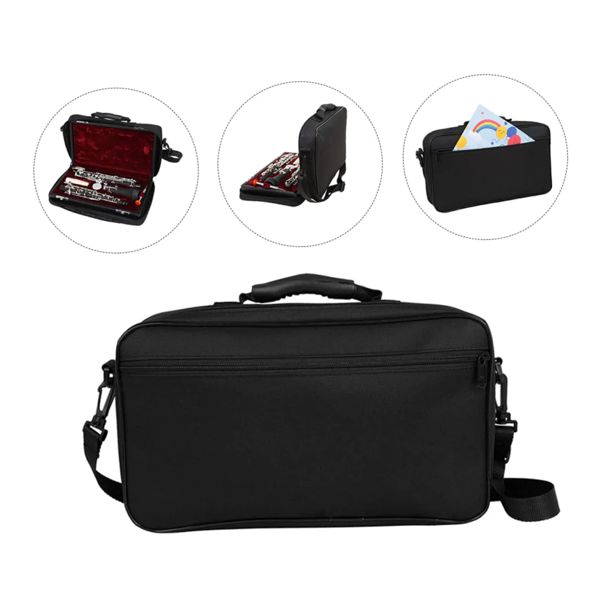 Box Musical Instrument Storage Bag Storage Bag Organizer Saxophone Accessories Bags Organizer Clarinet Carry Bag Bass Clarinet Case Oboe Case Bag Clarinet Holding Bag Clarinet Box - Image 7