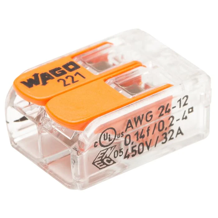 Box of 50 WAGO Connection Terminals 2 Conductors Series 221 - Easy and Safe Installation for All Your Electrical Projects - Image 2