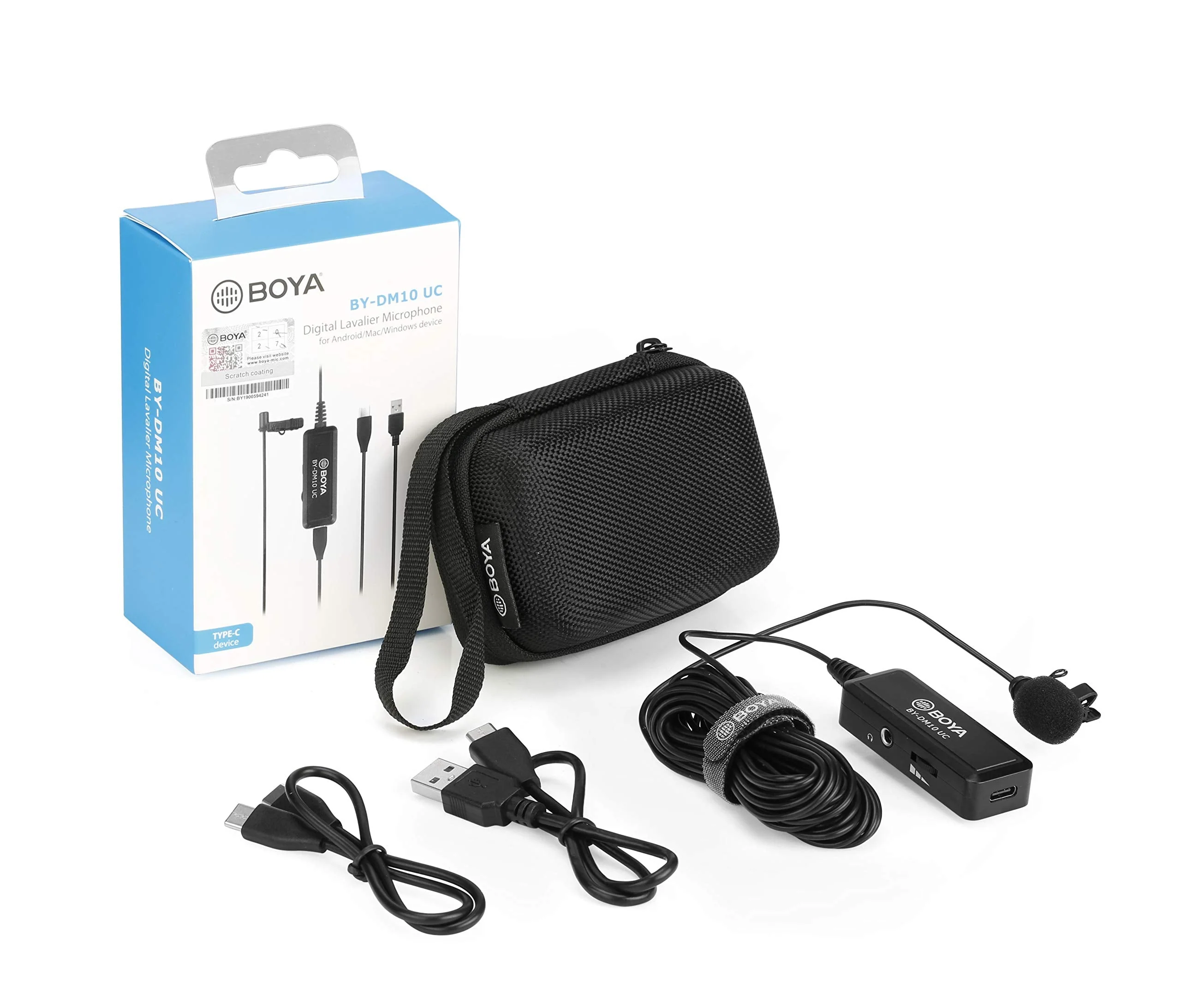 BOYA BY-DM10UC Digital Omnidirectional Lavalier Microphone with USB-C & USB Output Cables for Android Smartphones, Tablets & MAC/PC Computers - Image 2