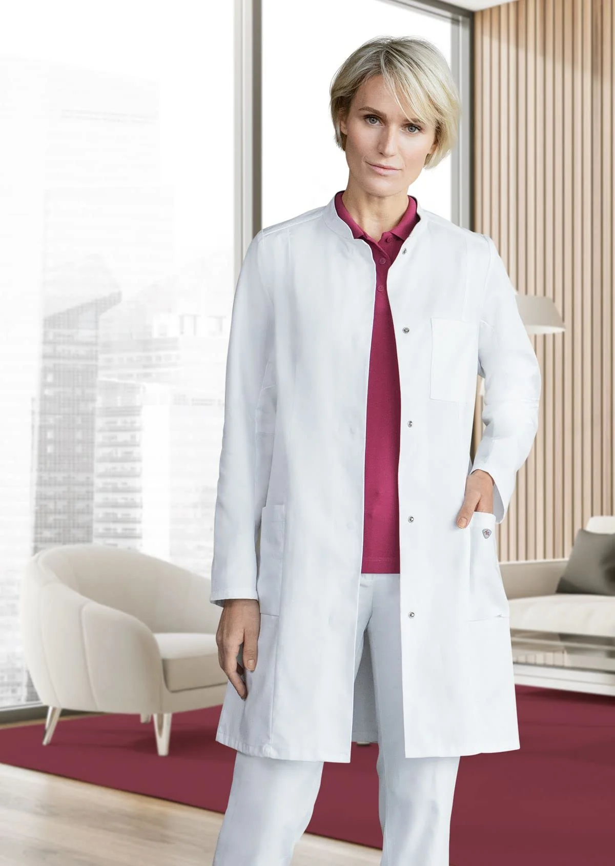 BP 1752130 Women's Medical Laboratory Doctor’s Coat, 44N - Image 3