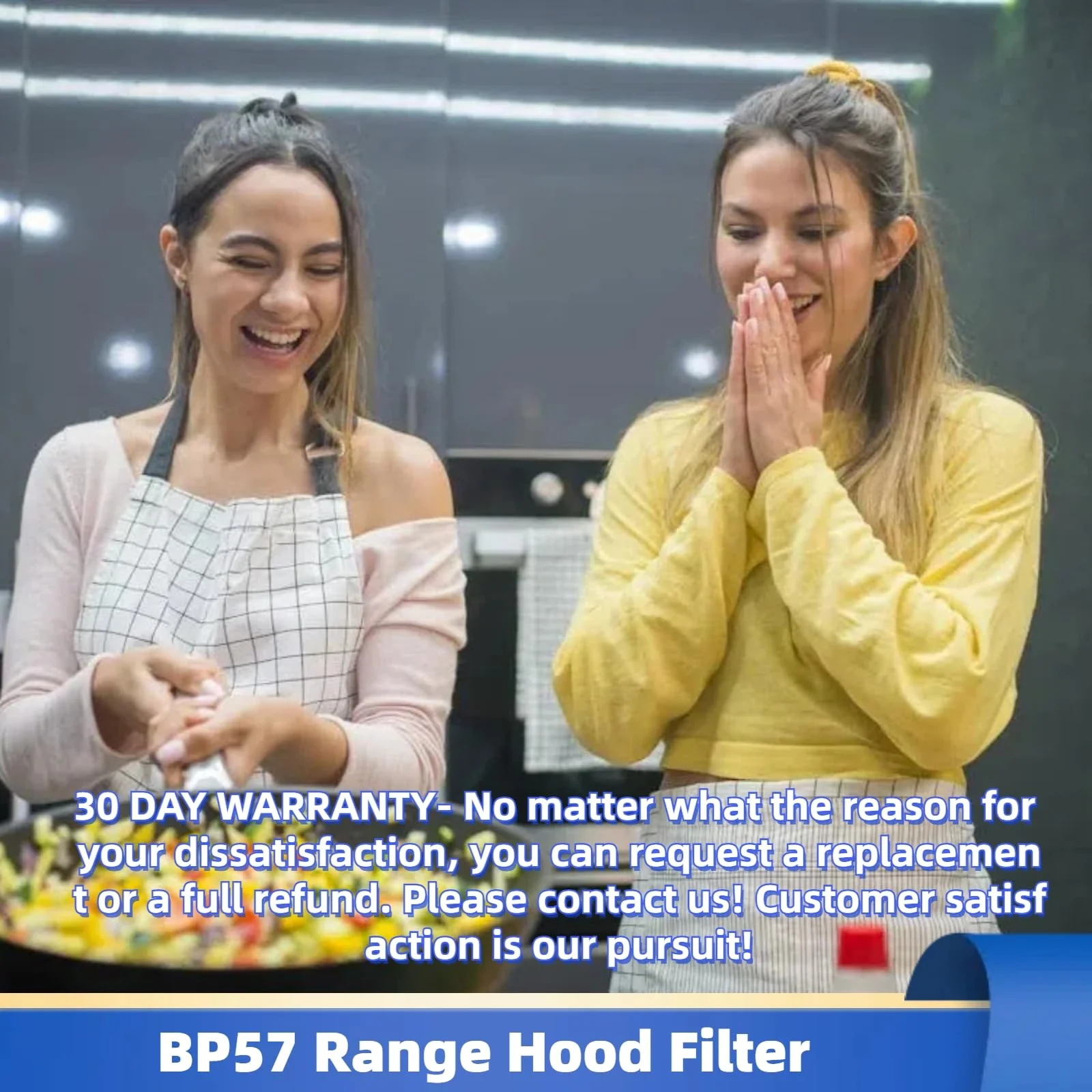 BP57 Range Hood Filter with Light Lens 11-3/8 x 11-3/4 In 1-Pack Stove Hood Vent Aluminum Grease Air Filter for Broan-NuTone 43000 Series Kitchen Exhaust Range Hood - Image 6