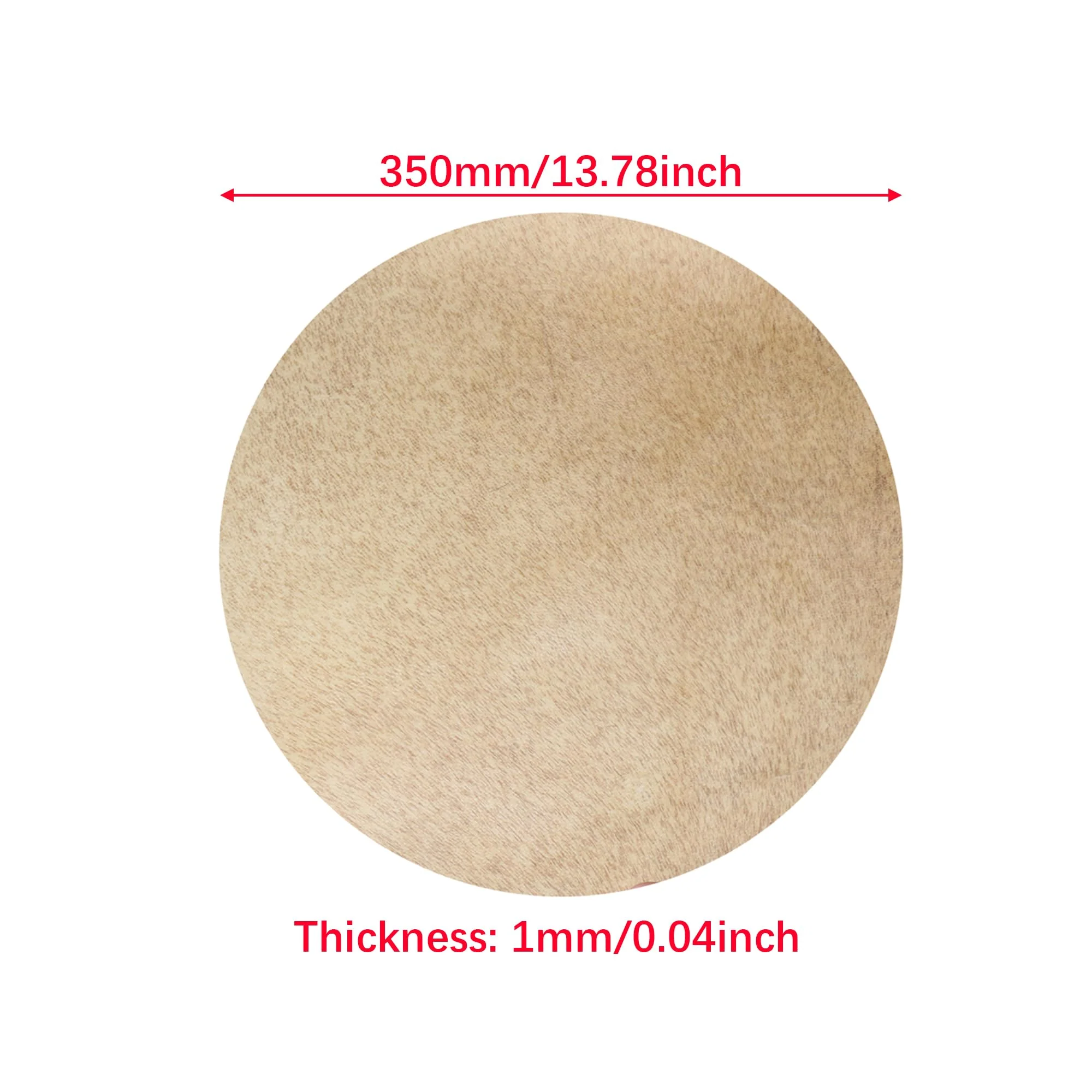 BQLZR 350mm Diameter x 1mm Thickness Yellow Goat Skin Drums Head for 10 Inch African Tambourine Pack of 2 - Image 4
