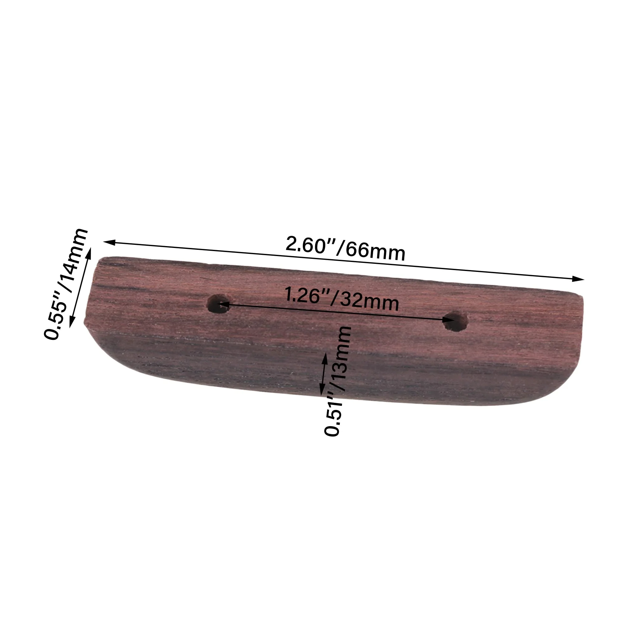 BQLZR 66mm Length Wooden Rosewood Thumb Rest Thumbrest with Mounting Screws for Bass Guitar Pack of 2 - Image 5