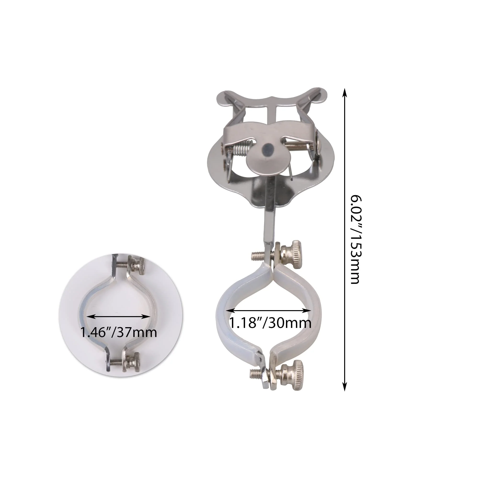 BQLZR Clarinet Lyre Holder for Marching Band,Cornet Music Clip Holder Metal Plating Lyre and Soft Rubber Mezzanine With Storage Bag and Wipes - Image 2