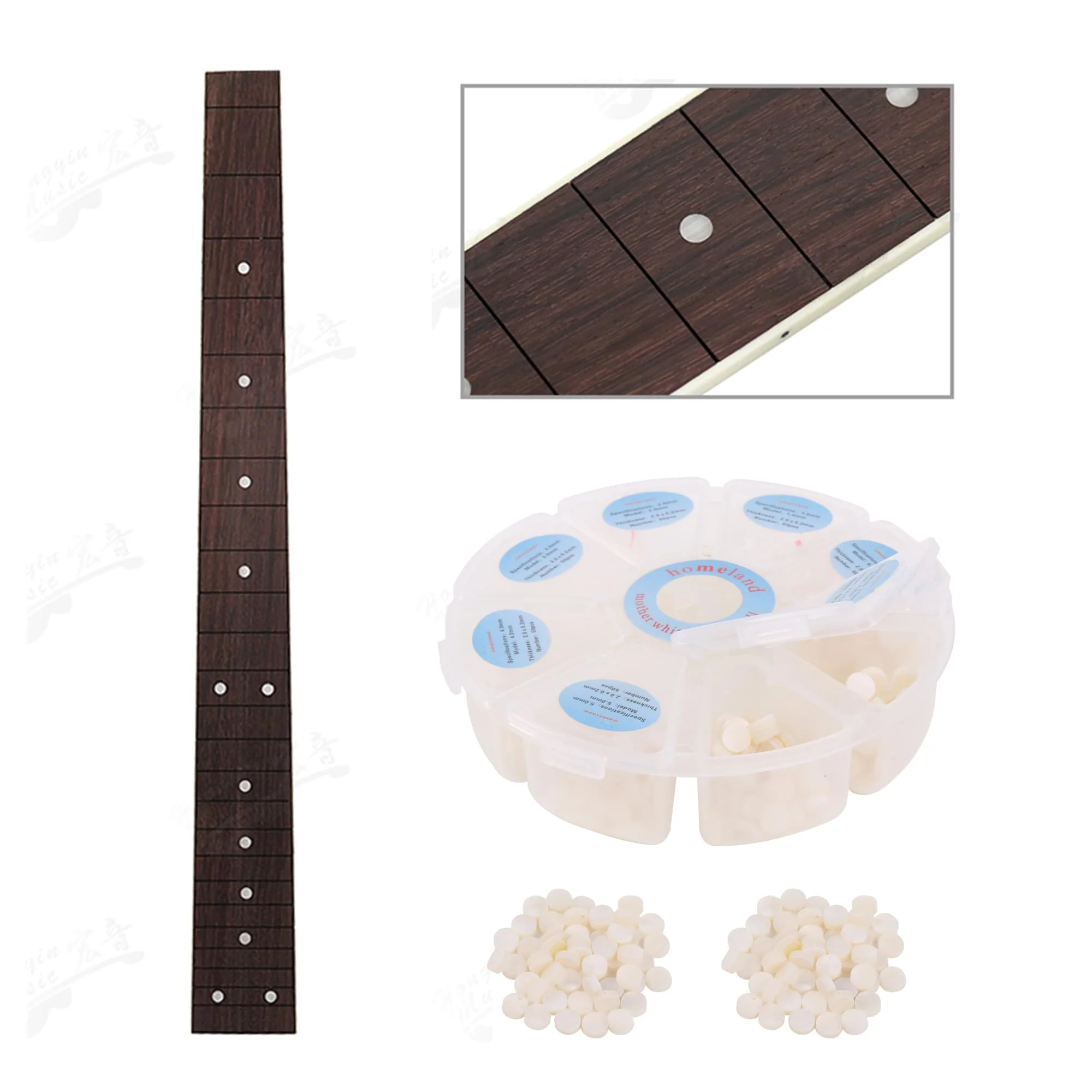 BQLZR Guitar Fretboard Inlay Dots White Shell 1.5 2 3 4 5 5.5 6 6.3mm Dia Pack of 400 - Image 5