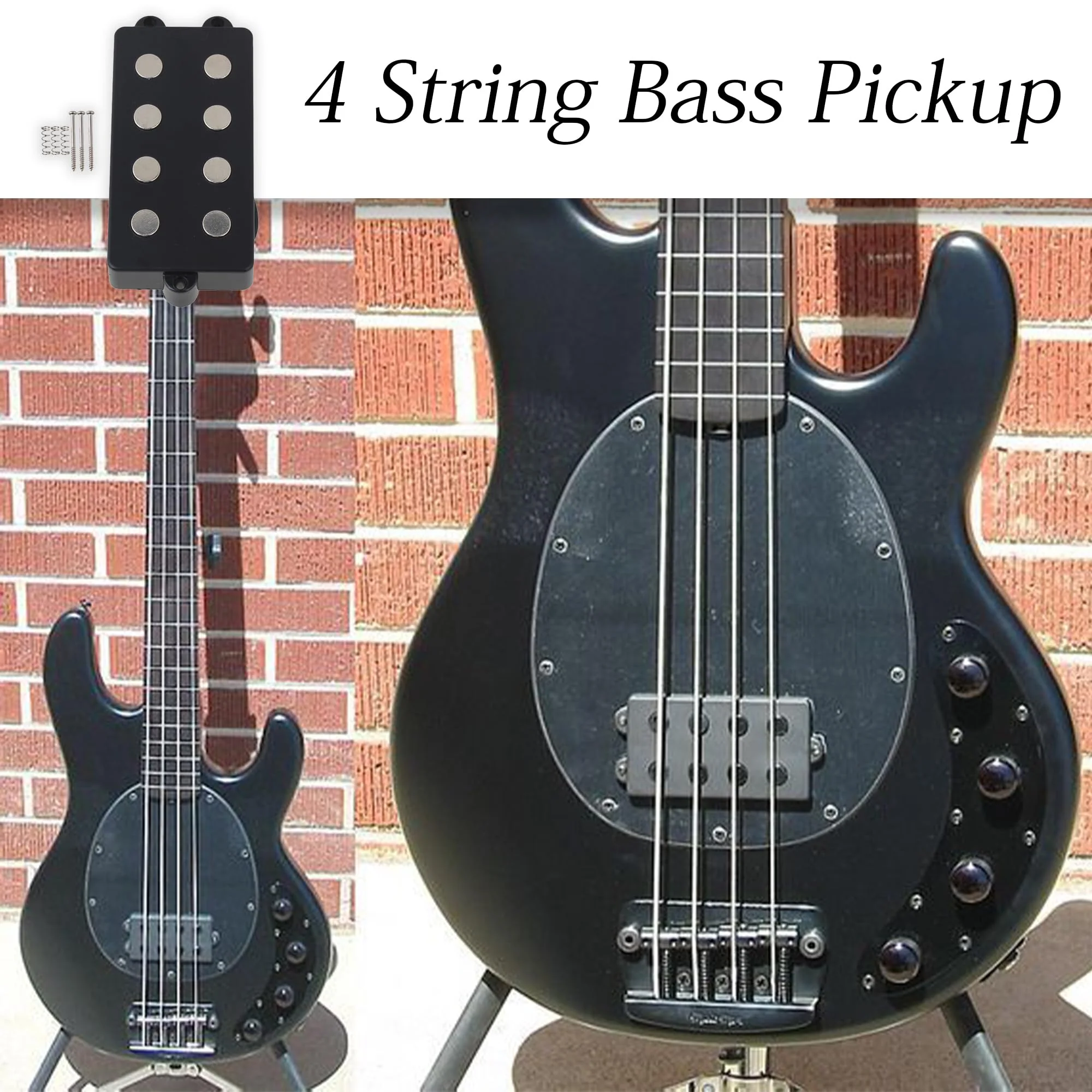 BQLZR Noiseless Good Balance 4 String Bass Pickup with 4 Color-Coded Conductors,Respond Well to Both Tonal and Volume Input - Image 4