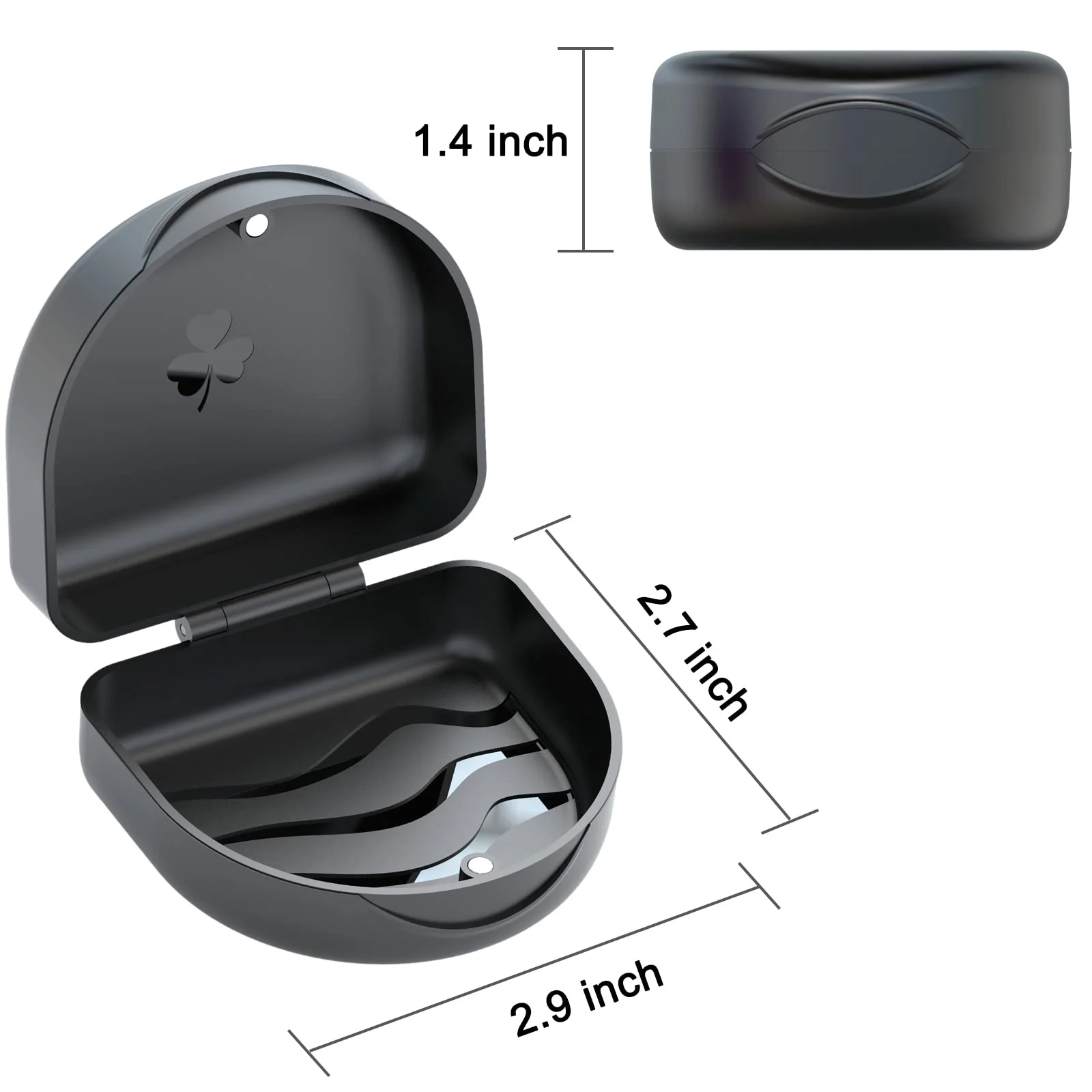 Braces Box Dento Box Rail Box (Also for Bite Splint, Grinding Splint) 1 Piece KFO Box (Black) - Image 2