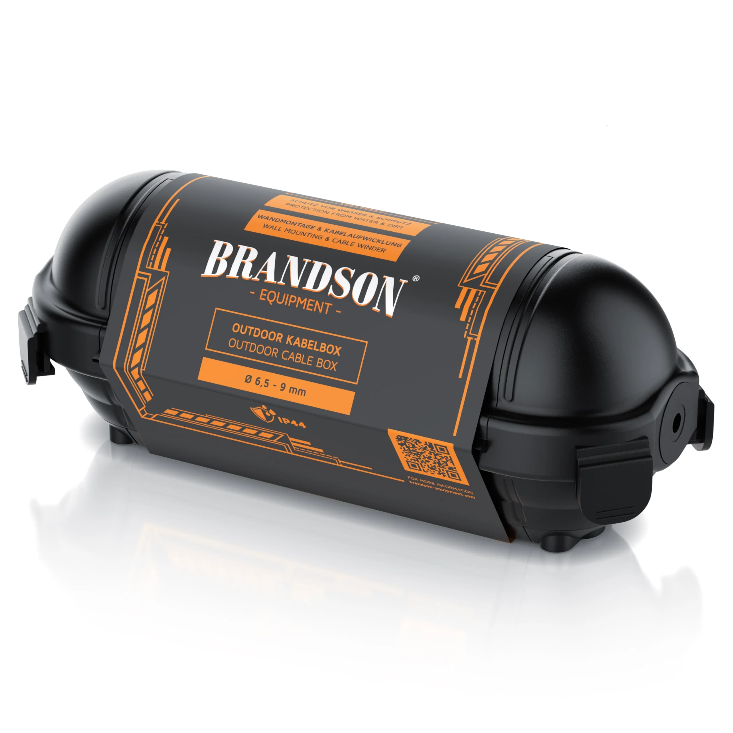 Brandson - Garden Cable Box Waterproof - Outdoor IP44 Waterproof Safe Box - Non-Slip - Weatherproof Protective Box for Extension Cable for LED Chain Power Tool Lawnmower A: 1 x black - Image 7